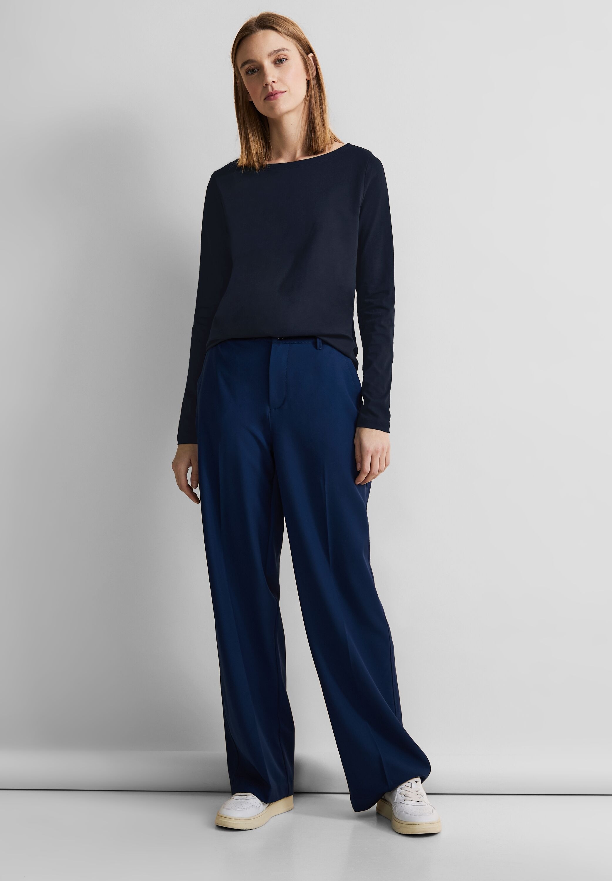 STREET ONE Langarmshirt, mit U-Boot-Ausschnitt