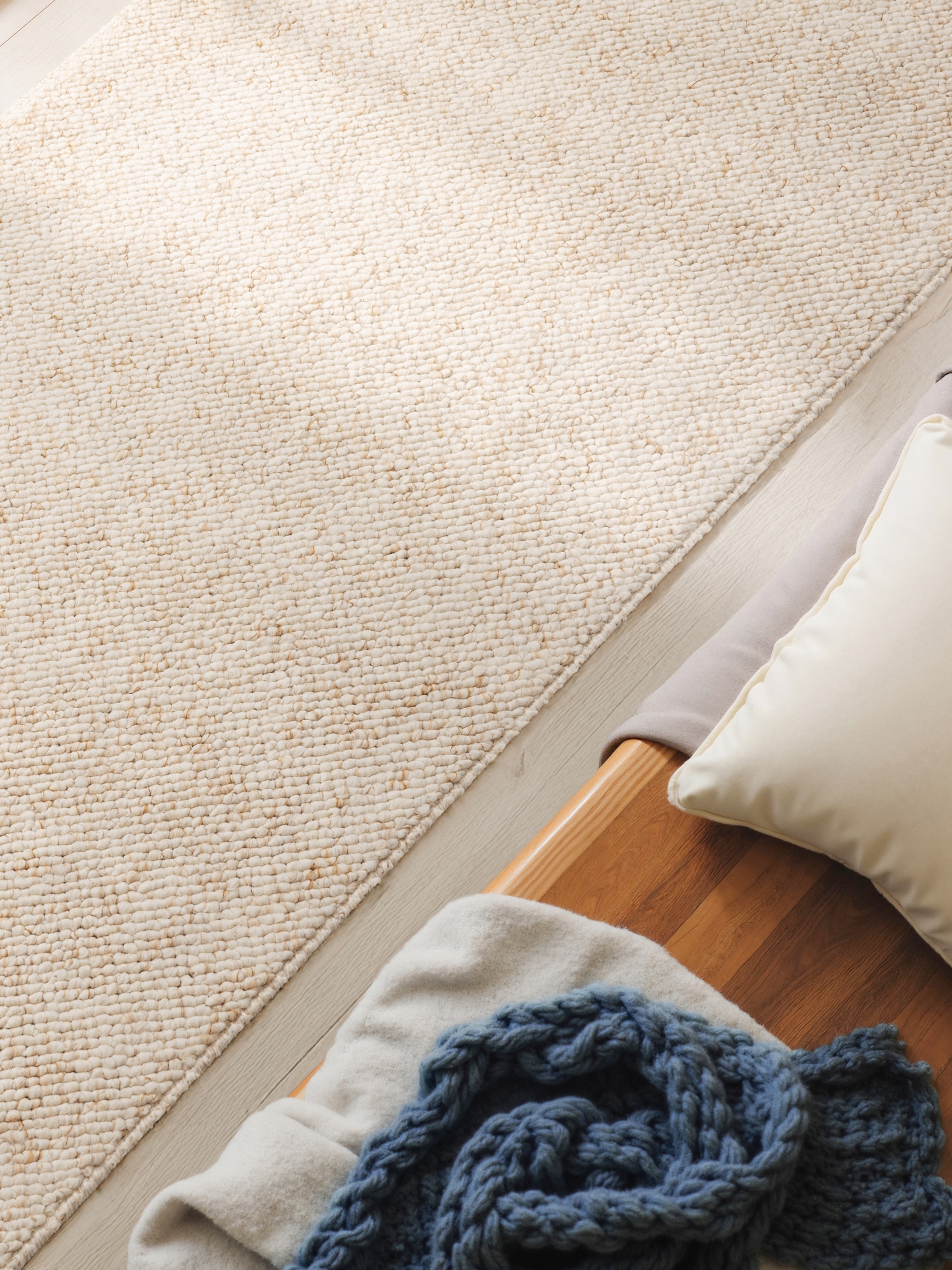 ELLE DECORATION Teppich »Rocco«, rechteckig, 10 mm Höhe, Nachhaltig, Läufer, waschbar, Wohnzimmer, Esszimmer, Woll-Optik