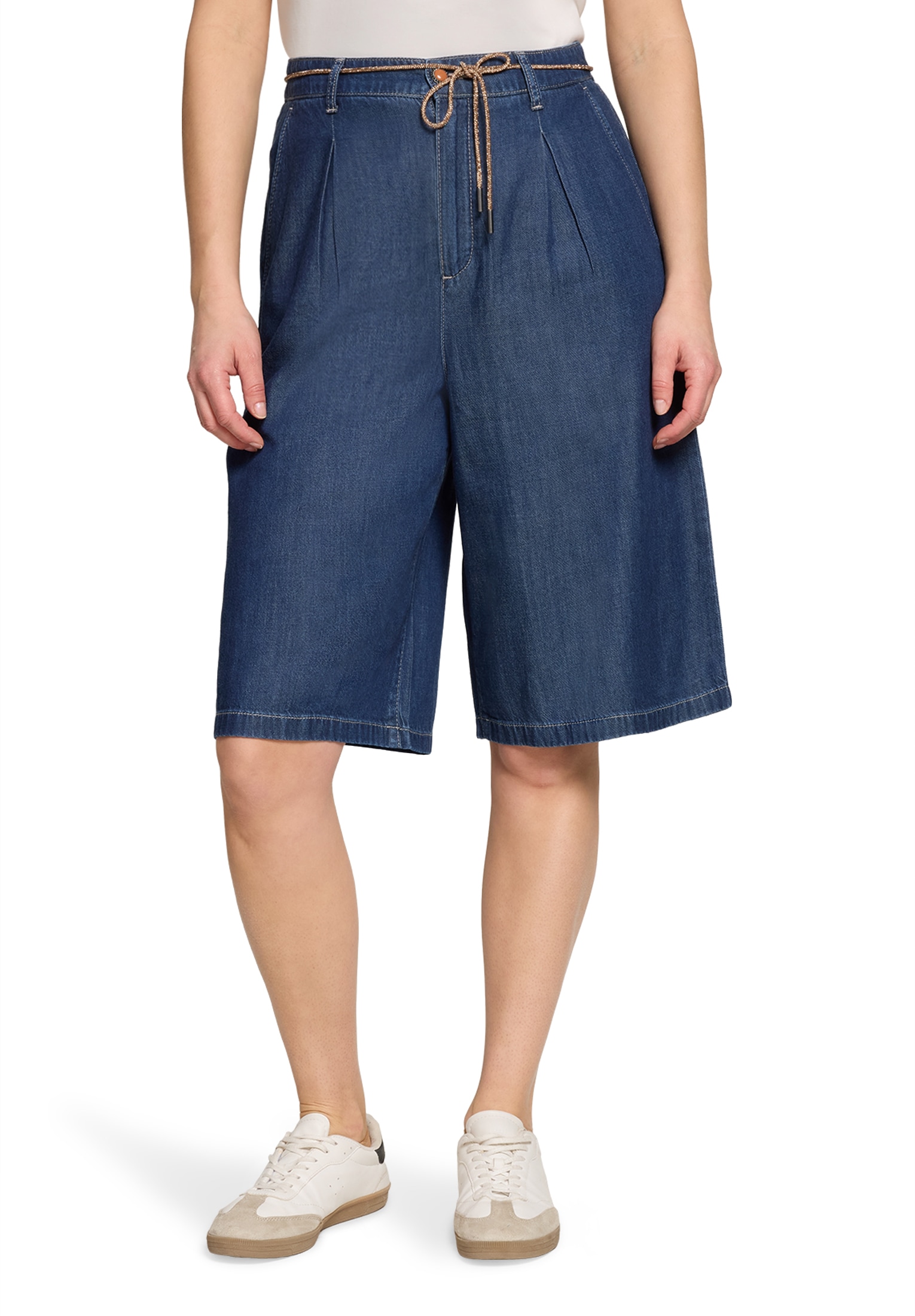 Cartoon Bermudas "Damen mit Bindegürtel" günstig online kaufen