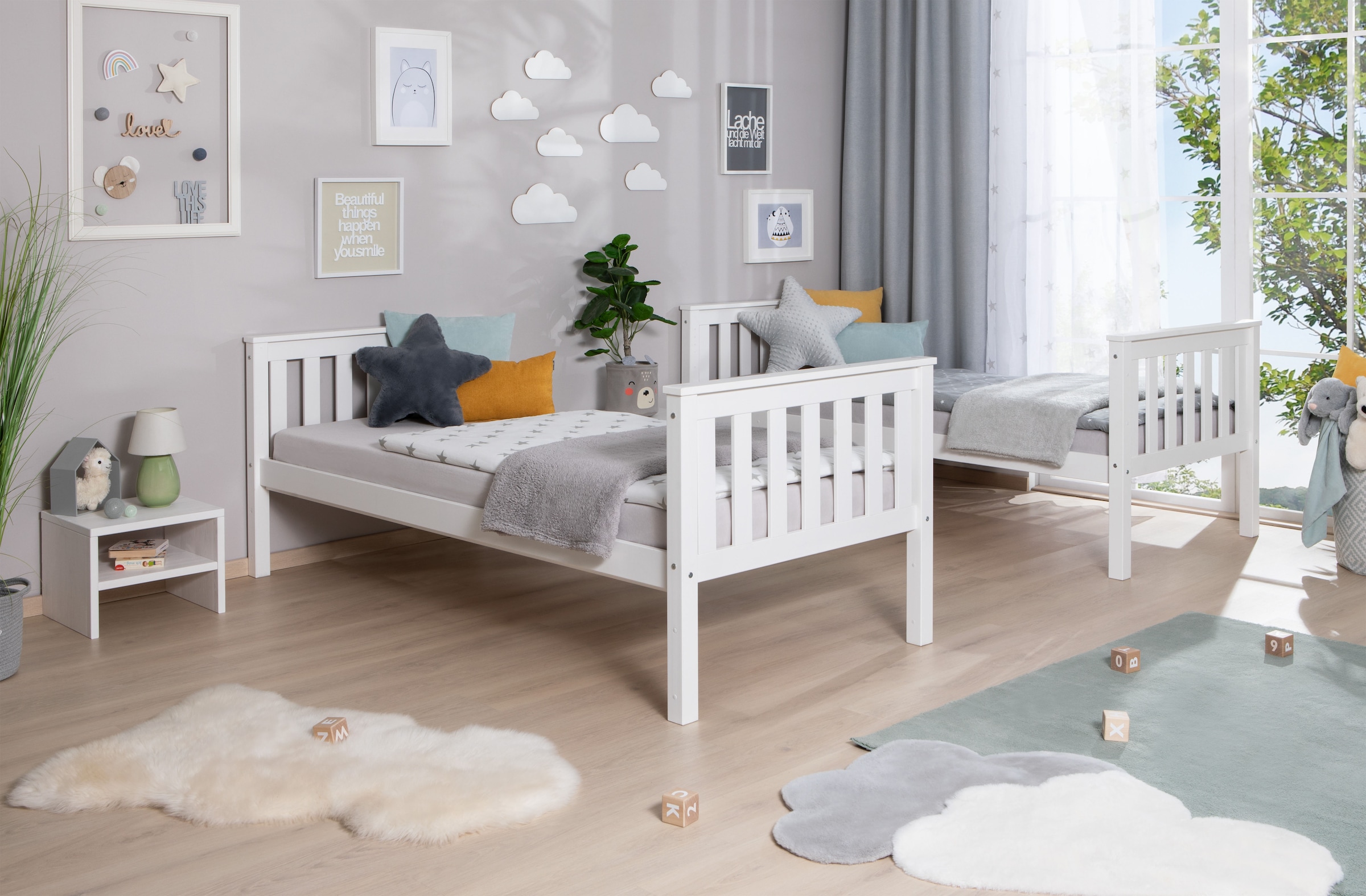 Ticaa Etagenbett »Sammy«, mit Rollrost, Kiefer