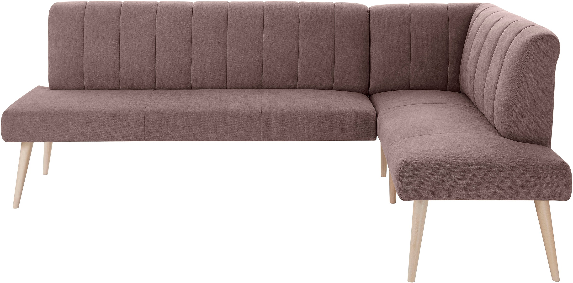 exxpo - sofa fashion Eckbank »Costa, moderne Rückensteppung, bequem und elegant, hoher Holzfuß«, hochwertig verarbeitet, Frei im Raum stellbar