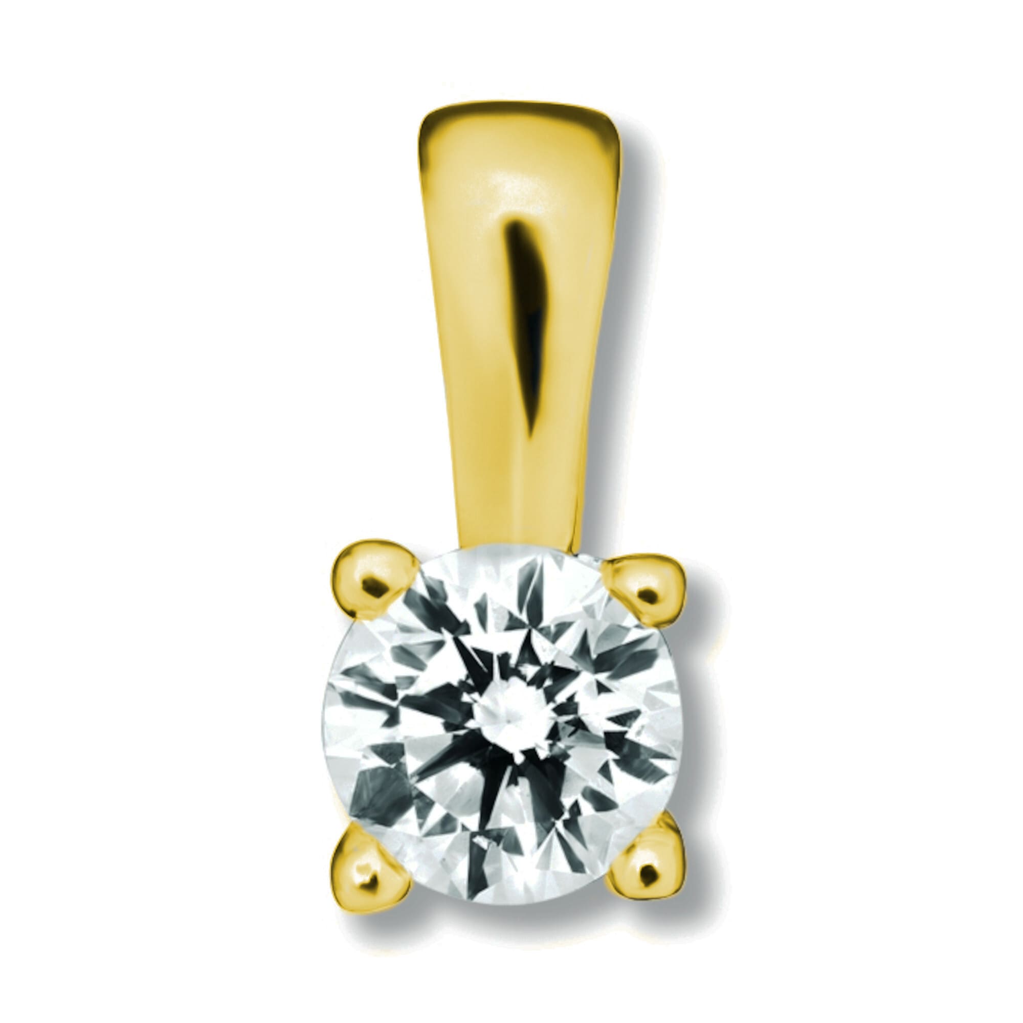 ONE ELEMENT Kettenanhänger »0.1 ct Diamant Brillant Anhänger aus 585  Gelbgold«, Damen Gold Schmuck für kaufen | BAUR