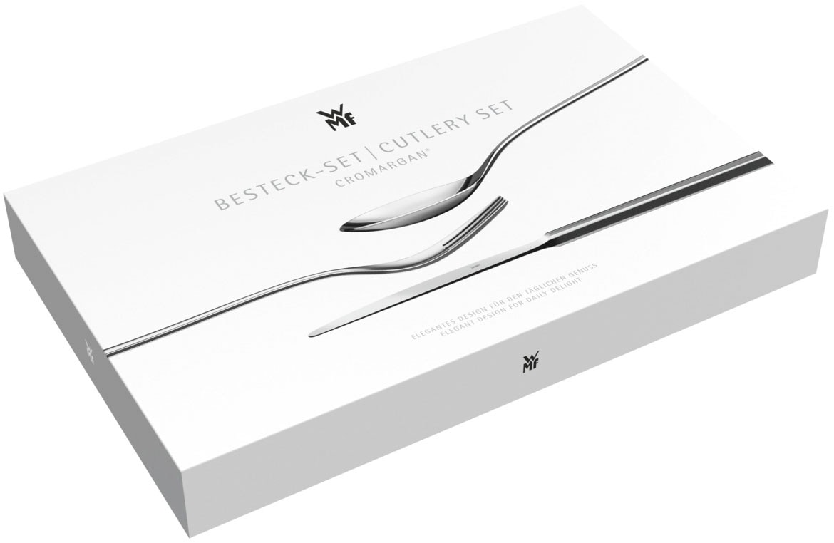 WMF Besteck-Set »Sitello«, (Set, 30 tlg.), geschmiedete Messer, farbecht, Wellenschliff, spülmaschinenfest