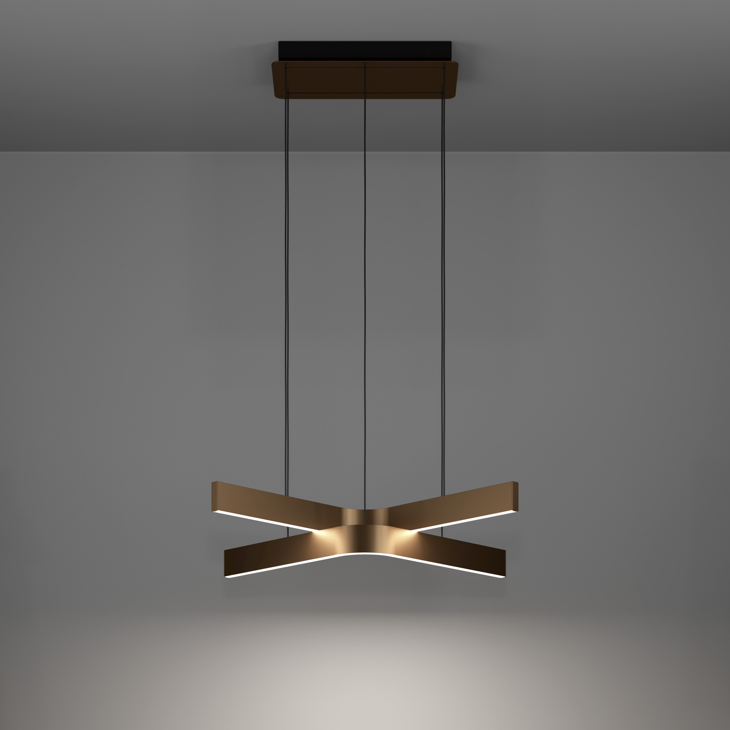 EGLO Hängeleuchte »FOLCINO-Z Pendellampe - Alu, Stahl - LED - 2X18W - IP20« LED-Modul 1 Stk. Kaltweiß | Neutralweiß | RGB | Warmweiß Hängelampe, Deckenlampe, Wohnzimmer, Esszimmer, L64 x B43,5 x H110 cm