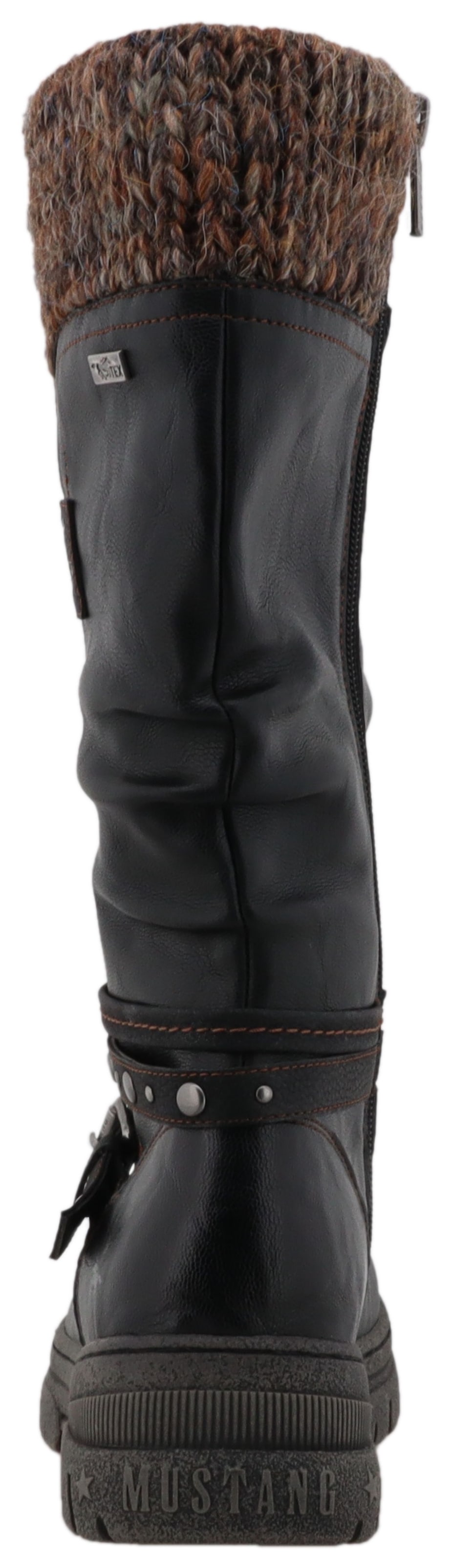 Mustang Shoes Winterstiefel »Tabitha«  Stiefel mit Zierriemchen und Blockabsatz