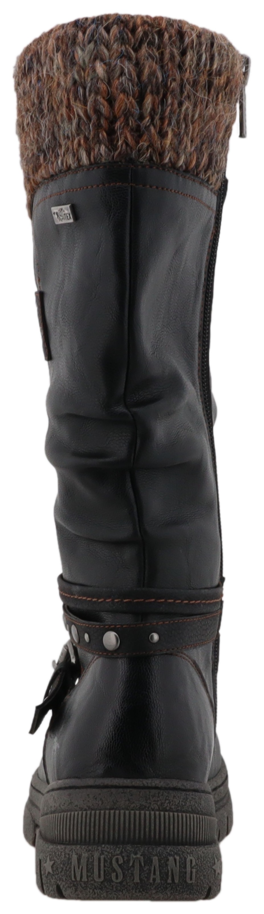 Mustang Shoes Winterstiefel "Tabitha" Stiefel mit Zierriemchen und Blockabs günstig online kaufen