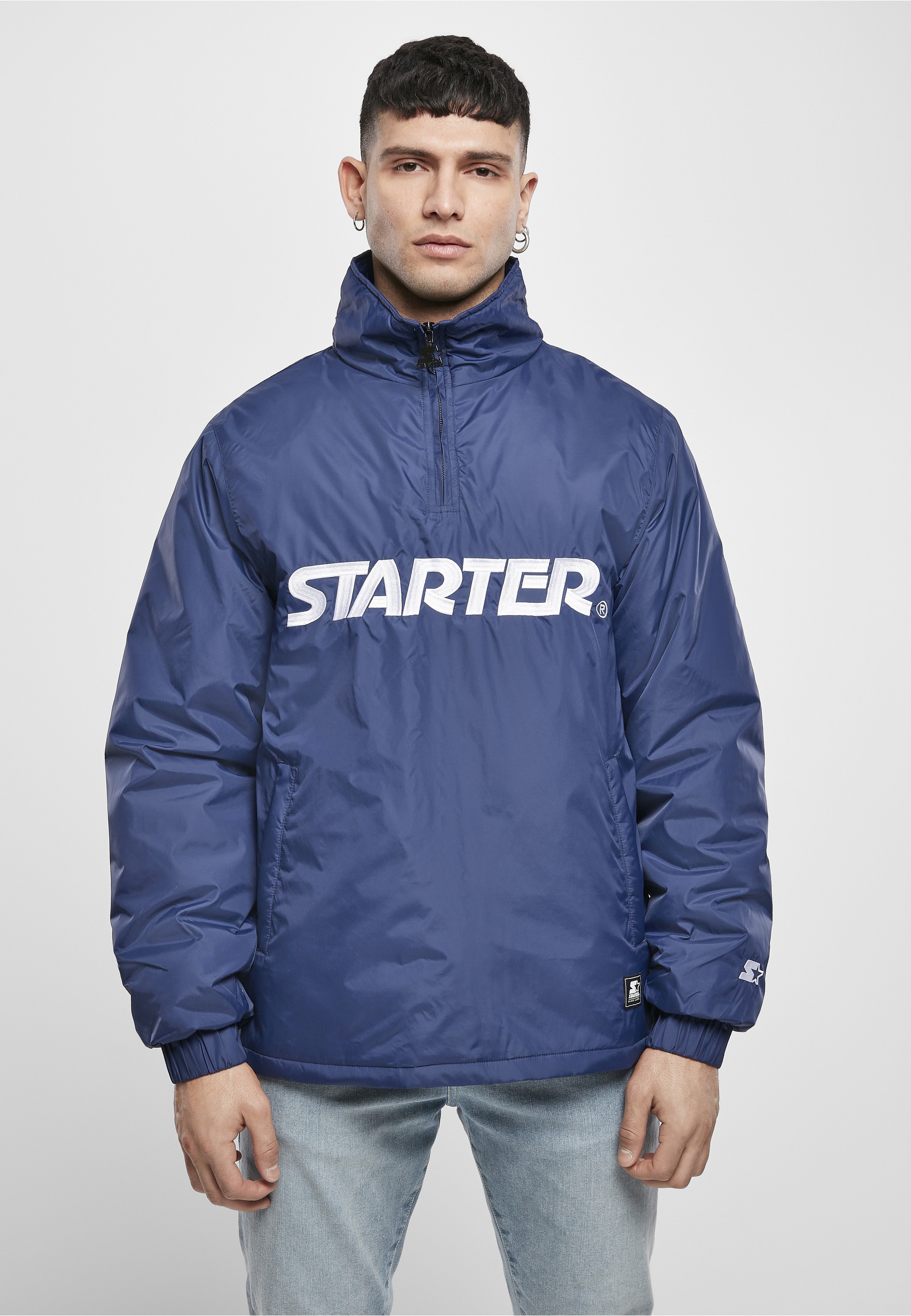 Starter Black Label Langmantel »Starter Black Label Herren Starter Logo Half Zip Jacket«