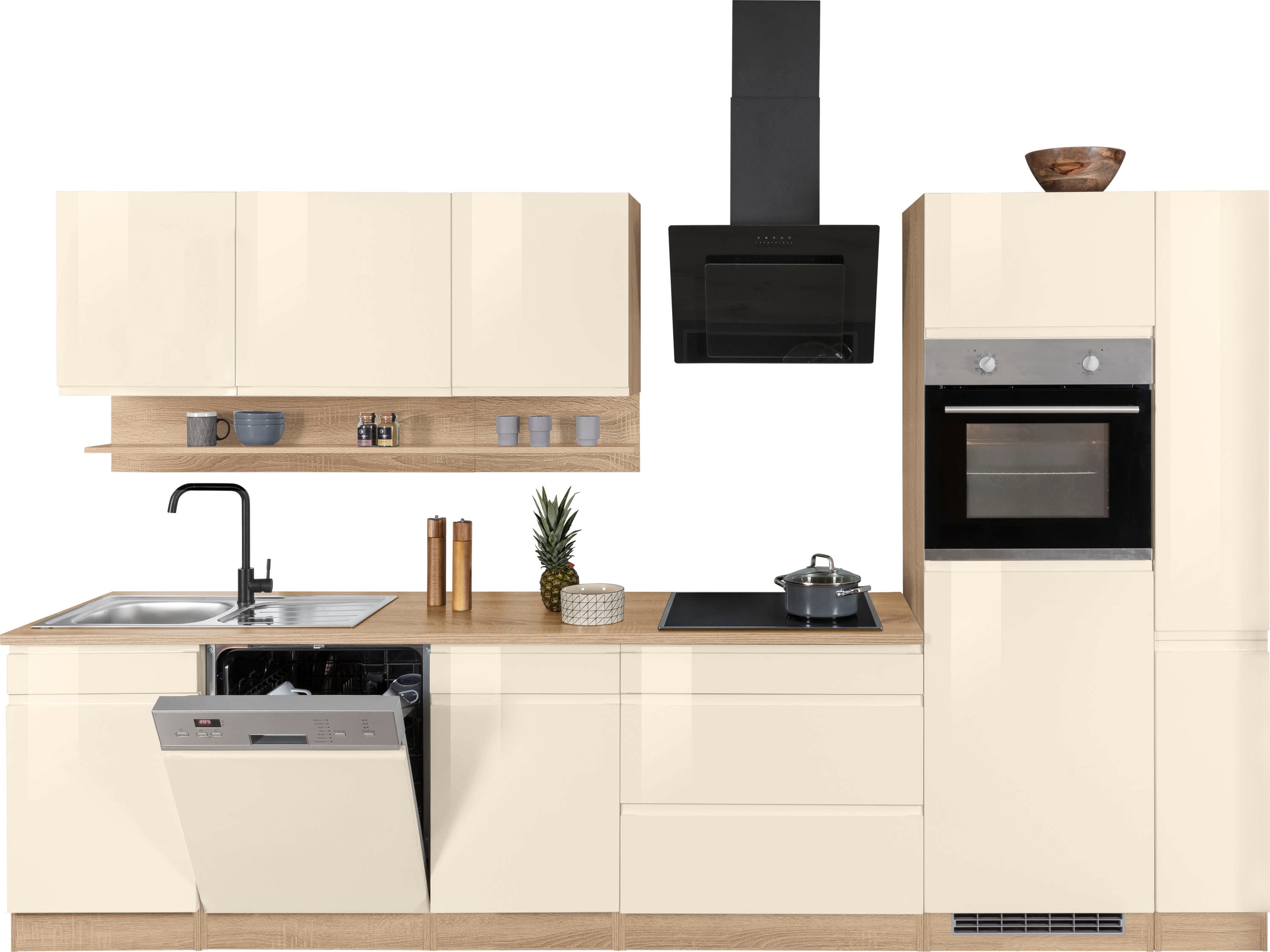 HELD MÖBEL Küchenzeile "Virginia", Breite 330 cm, mit E-Geräten günstig online kaufen