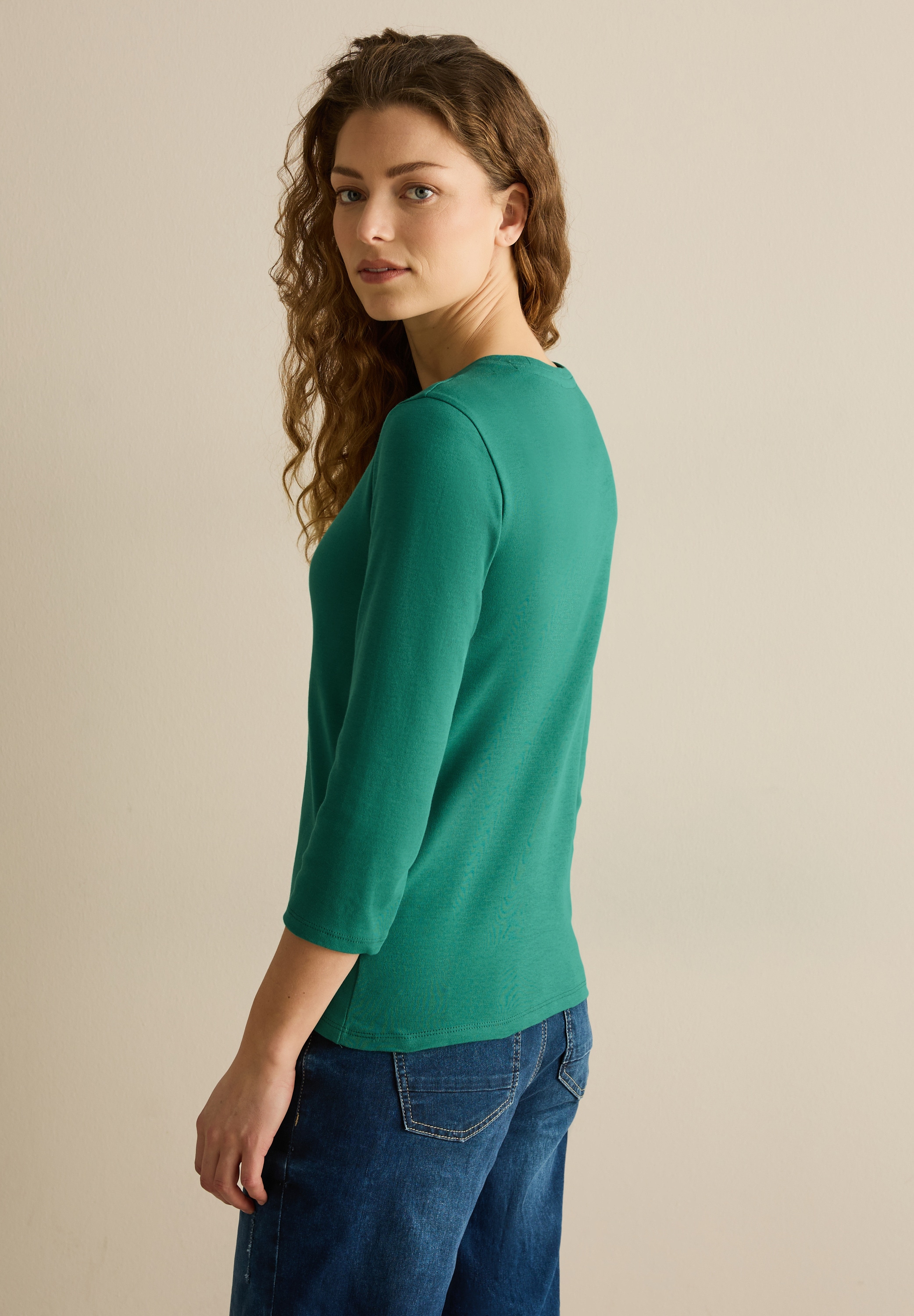 Cecil 3/4-Arm-Shirt, aus reiner Baumwolle
