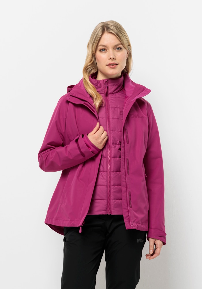 Jack Wolfskin 3-in-1-Funktionsjacke "GEISSHORN 3IN1 JKT W", (2 teilig), mit Kapuze