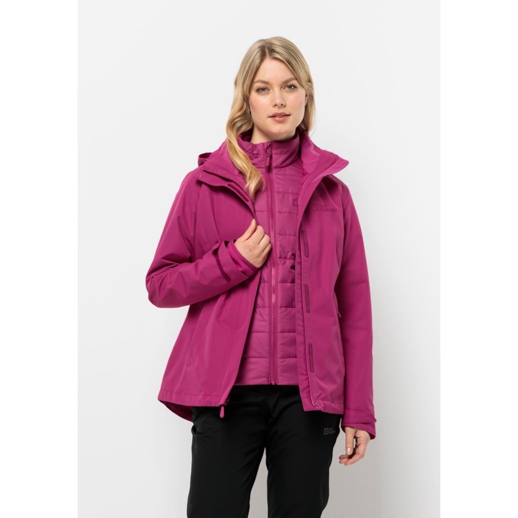 Jack Wolfskin 3-in-1-Funktionsjacke »GEISSHORN 3IN1 JKT W«, (2 teilig), mit Kapuze