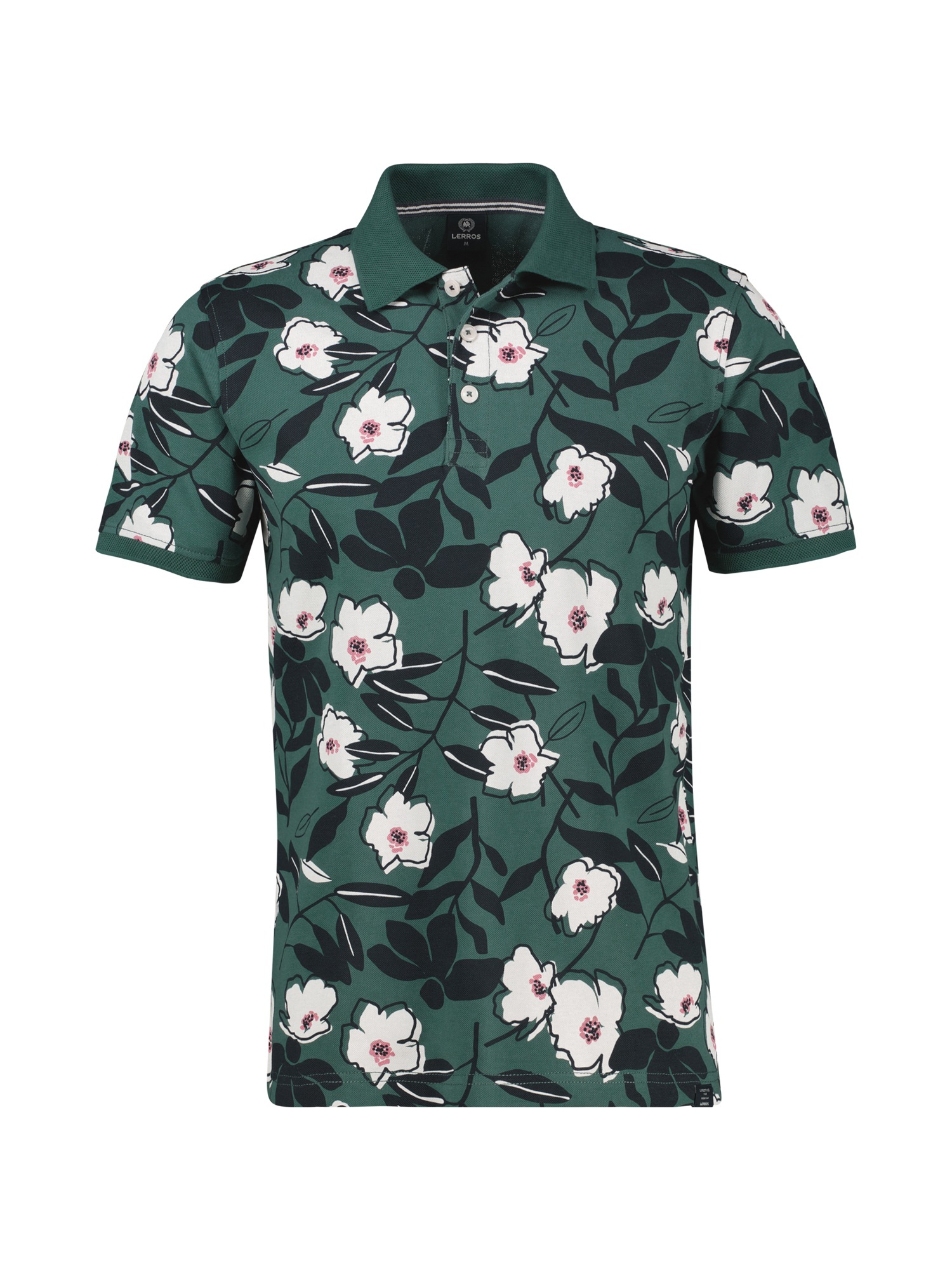 LERROS Poloshirt »Poloshirt mit floralem Print aus 100% Baumwolle«