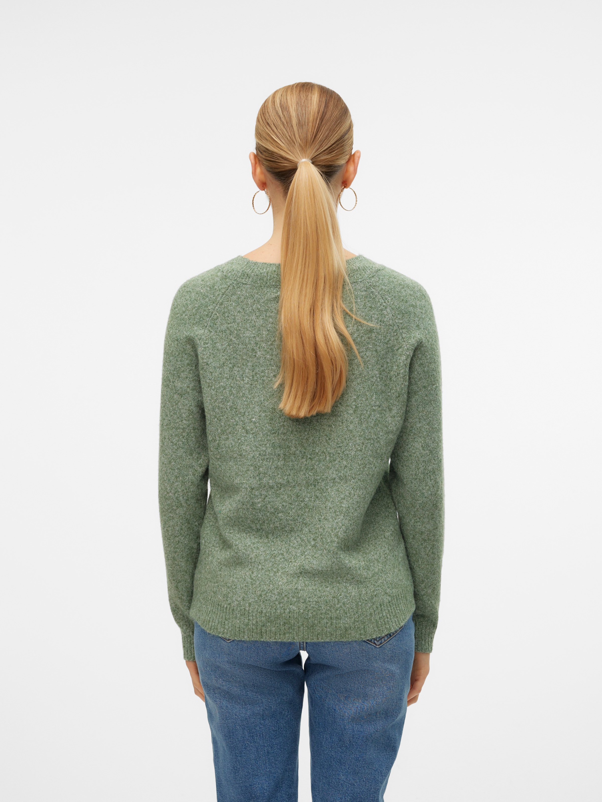 Vero Moda Rundhalspullover "VMDOFFY LS O-NECK BLOUSE GA NOOS" Materialmix, günstig online kaufen