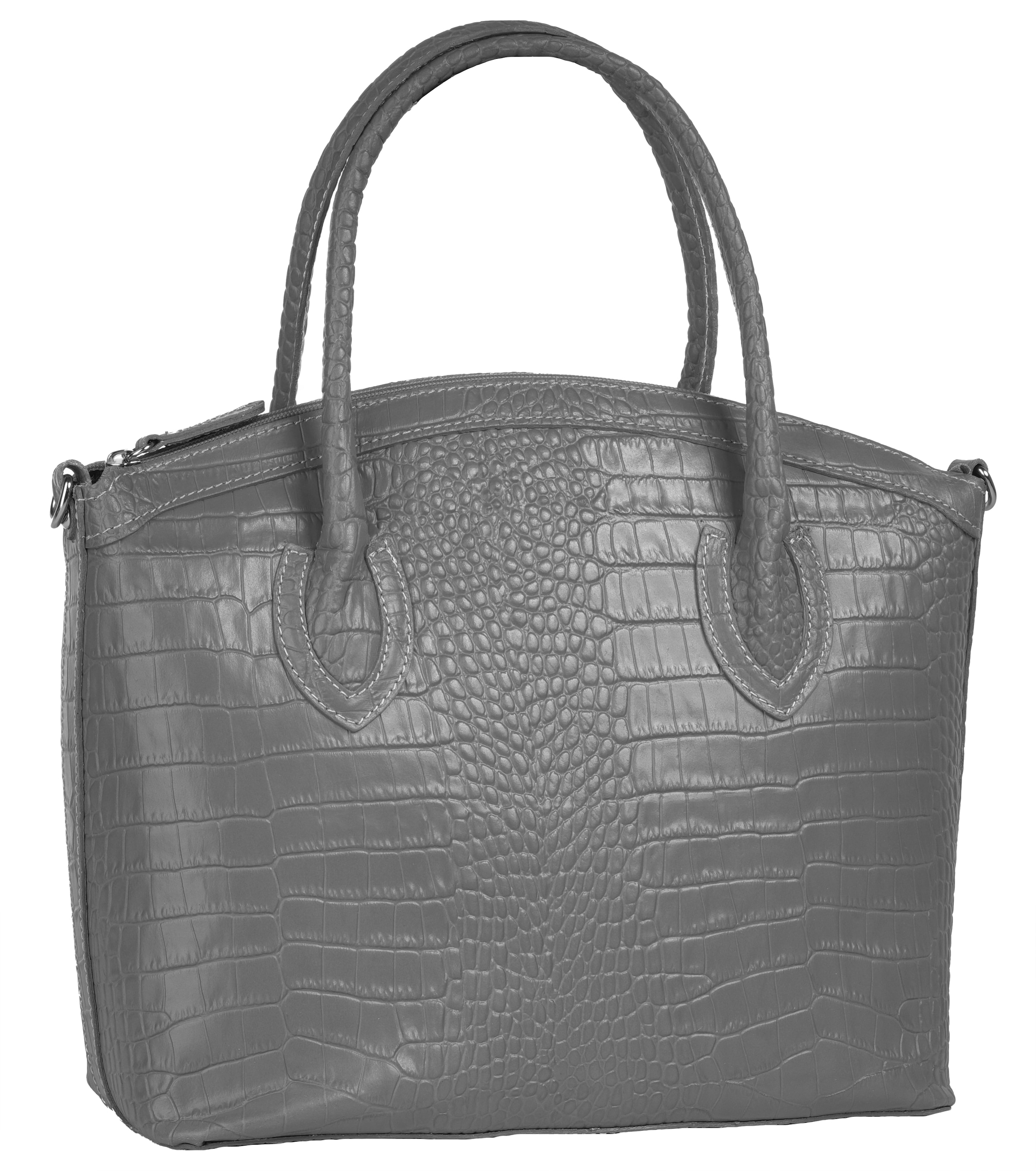 Cluty Henkeltasche, echt Leder, Made in Italy