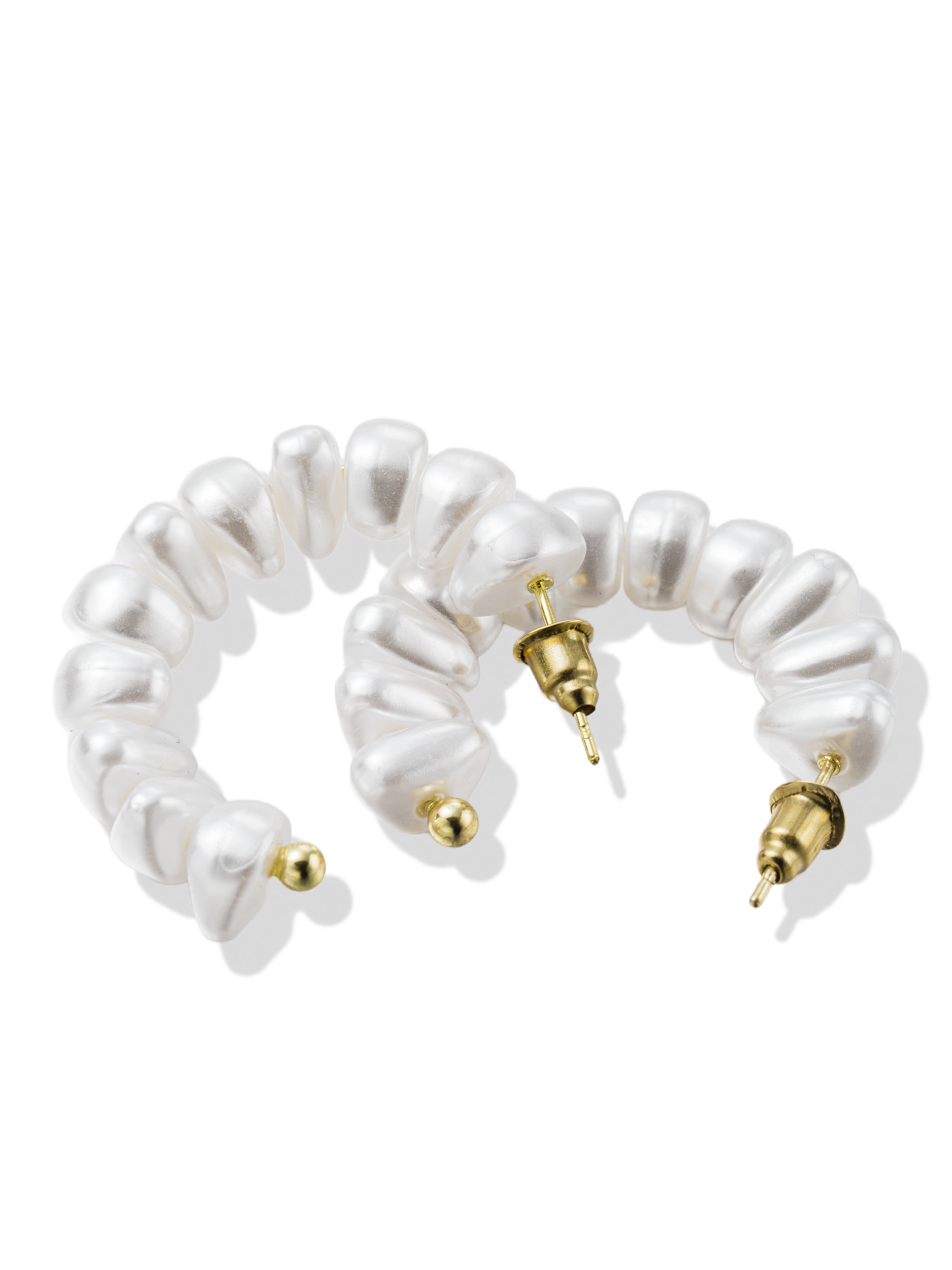 Aniston JEWELRY & WATCHES Paar Creolen »Schmuck Geschenk Kupfer Ohrschmuck Ohrringe Zierperlen« Made in Germany - mit Perle (imitiert)