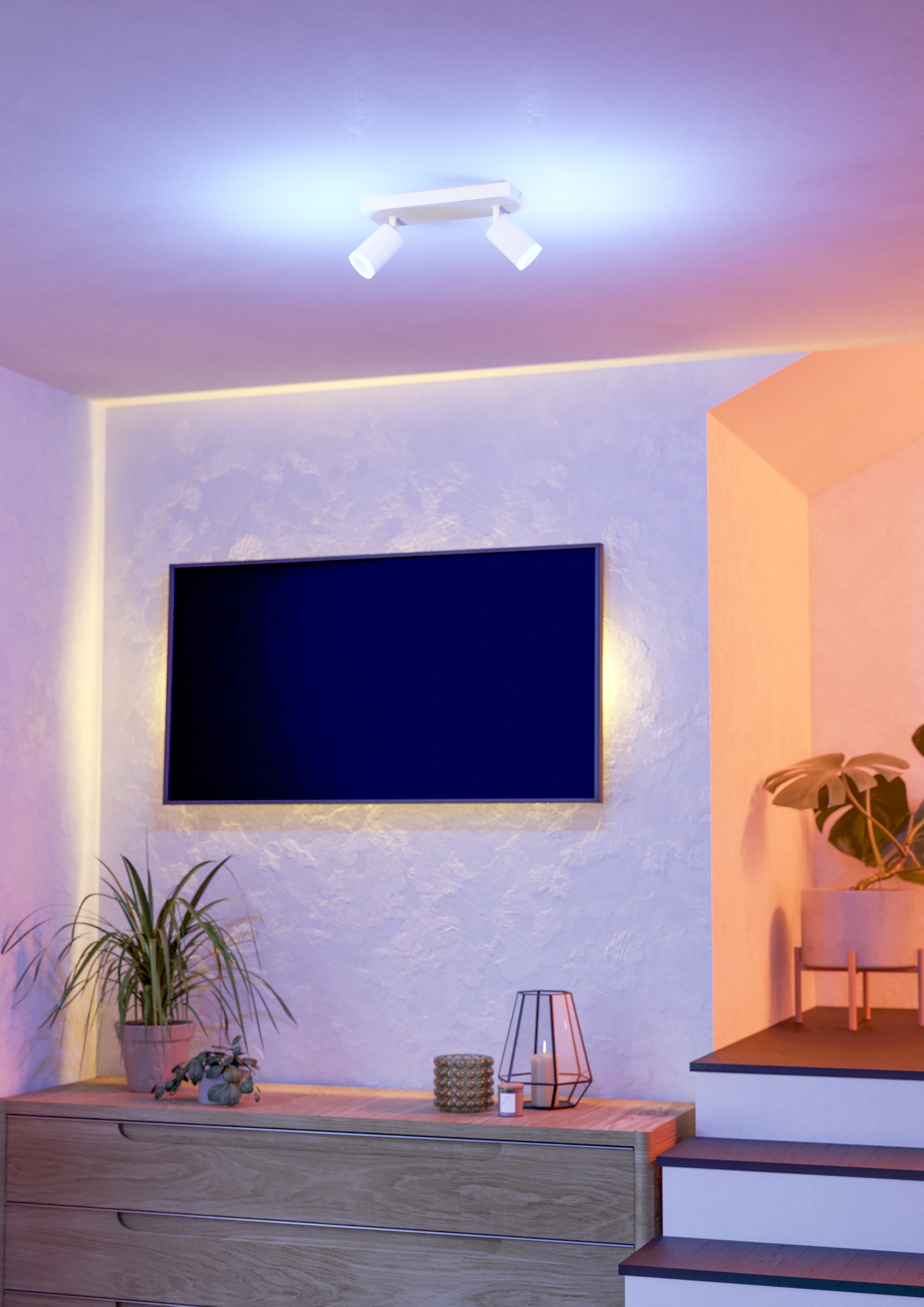 EGLO Deckenleuchte »MELITELLO-Z Spotlampe - Alu, Stahl - LED - 2X3,7W - IP20« LED-Modul 1 Stk. Kaltweiß | Neutralweiß | RGB | Warmweiß Wandleuchte, Wandspot, schwenkbar, Strahler, L25 x B10,5 x H8 cm