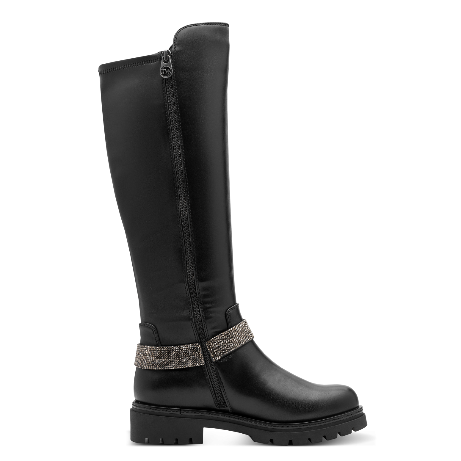MARCO TOZZI by GMK Stiefel, Blockabsatz, Langschaftstiefel mit schmuckbesetztem Zierriegel