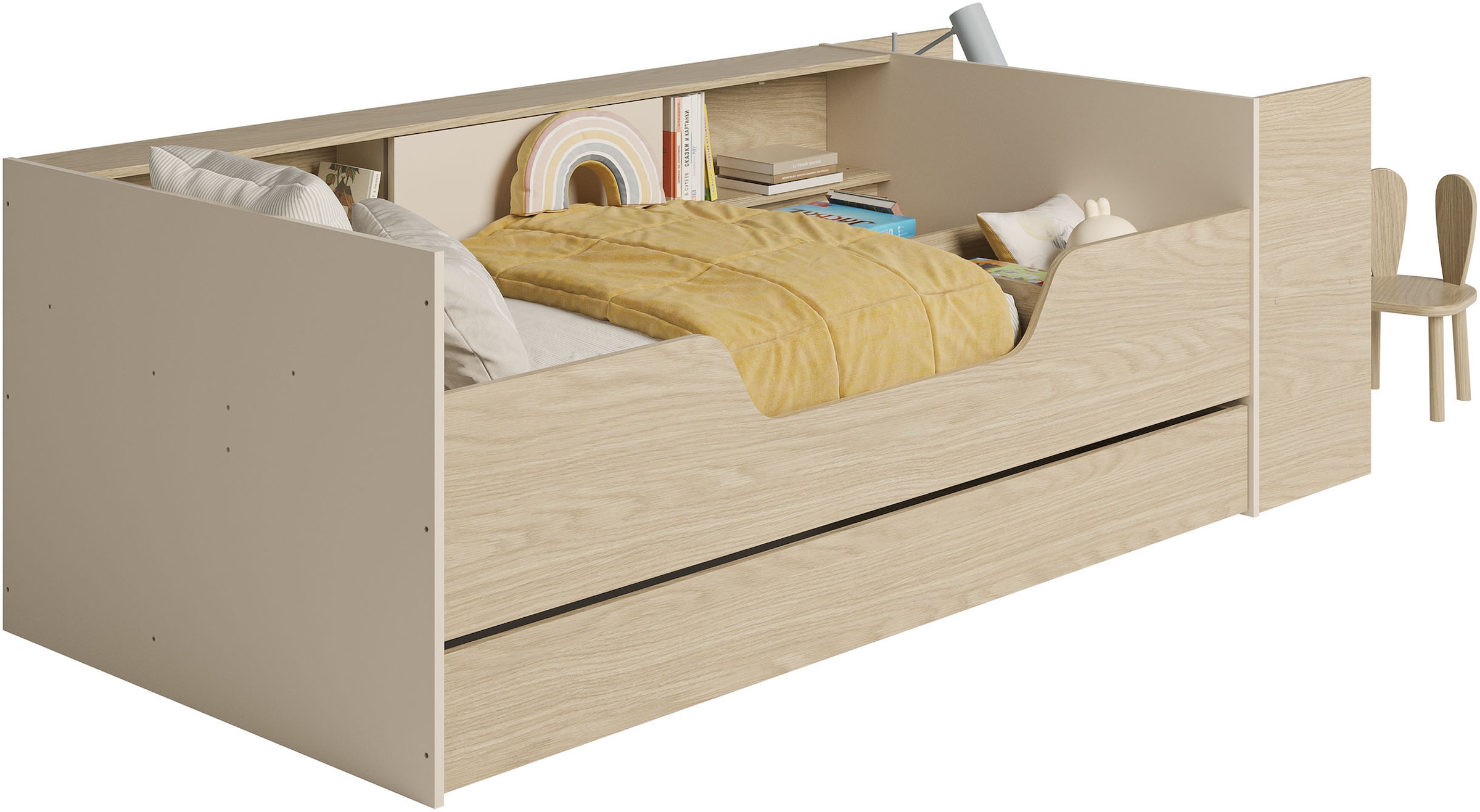 Gami Stauraumbett »BAYA« Ein Bett, das mit Ihrem Kind mitwächst !