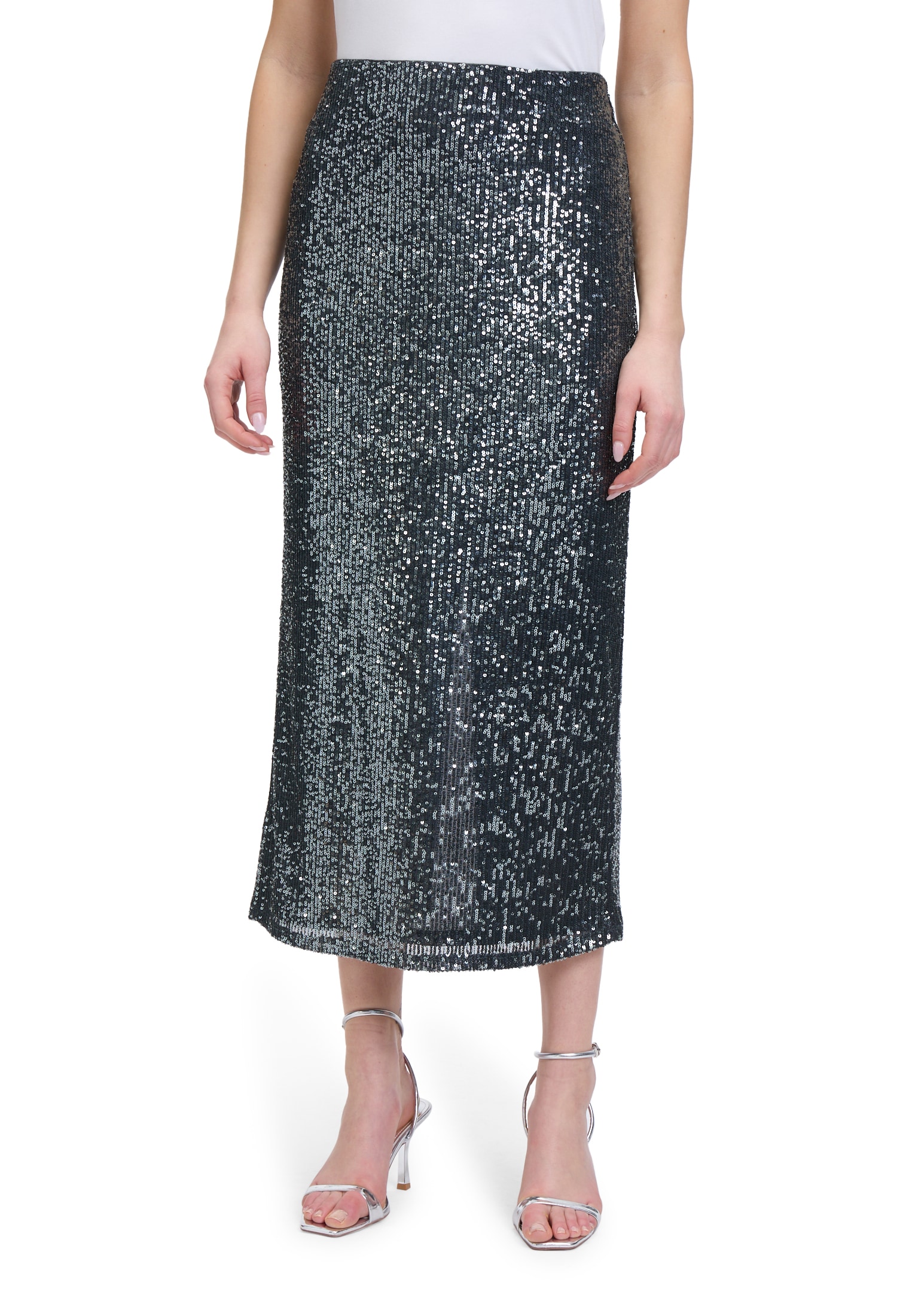 Vera Mont Maxirock "Vera Mont Damen Midirock mit Gummizug", Pailletten günstig online kaufen