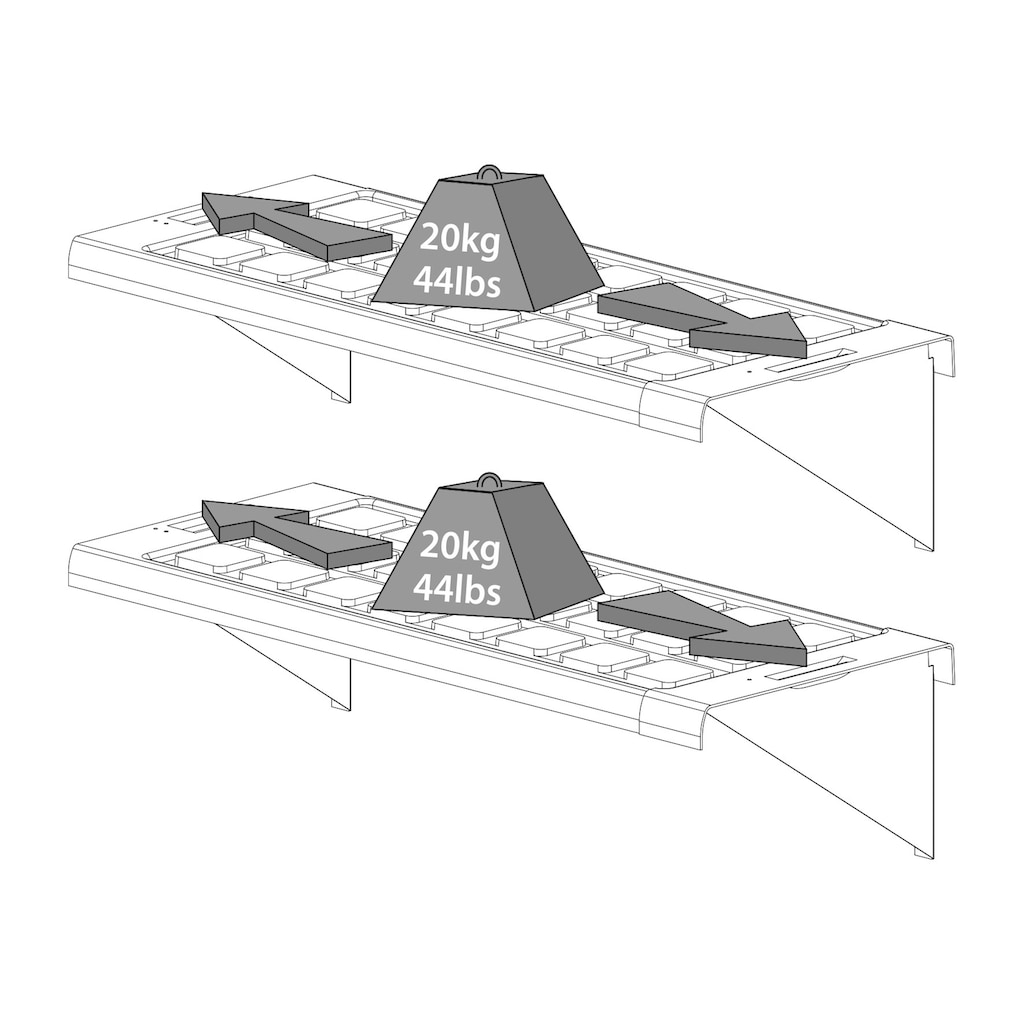 Palram - Canopia Hängeregal »Twin Shelf Kit«, (Set)