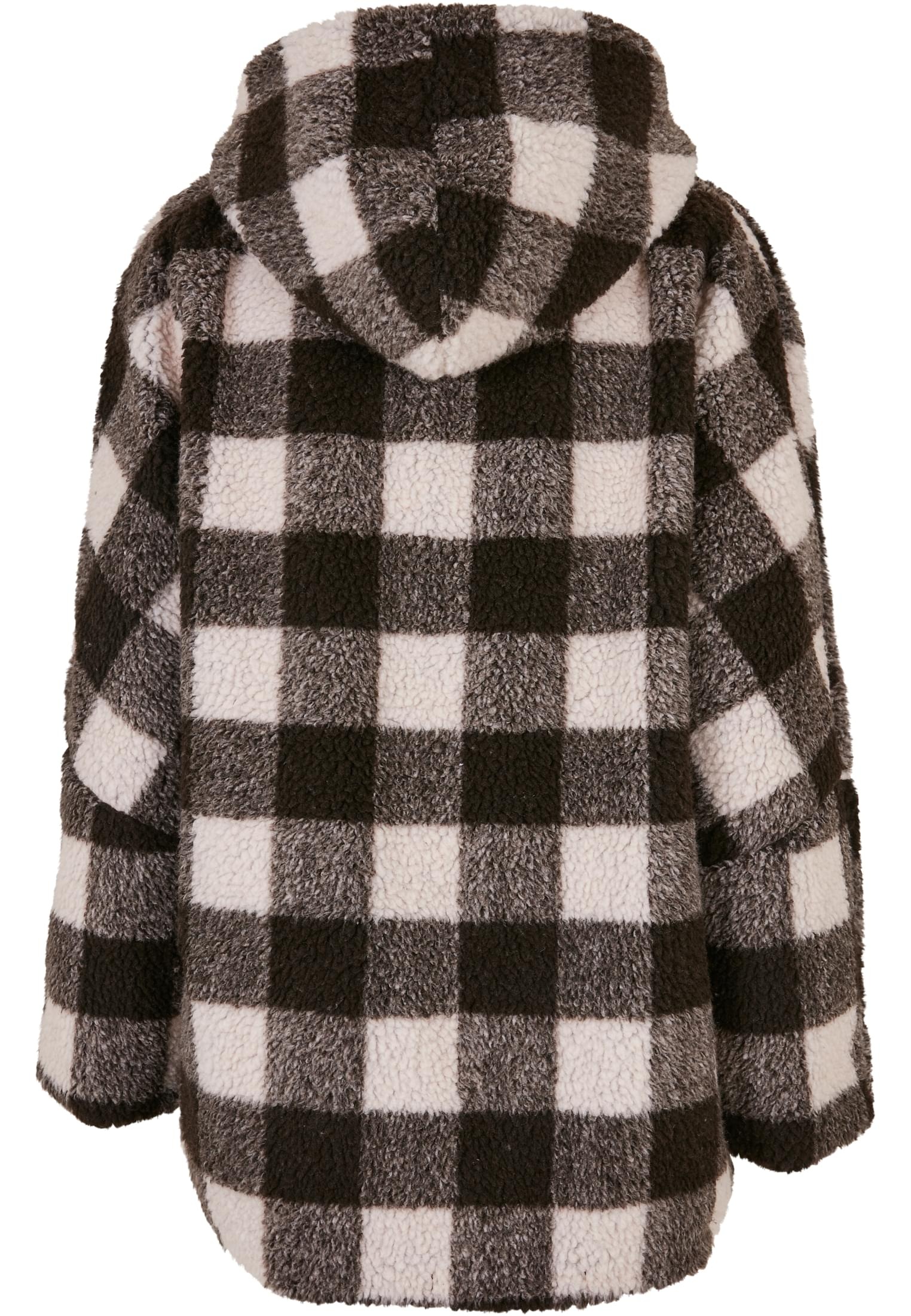 URBAN CLASSICS Winterjacke »Damen Ladies Kapuze online | Jacket«, Sherpa bestellen BAUR (1 Hooded St.), Oversized Check ohne