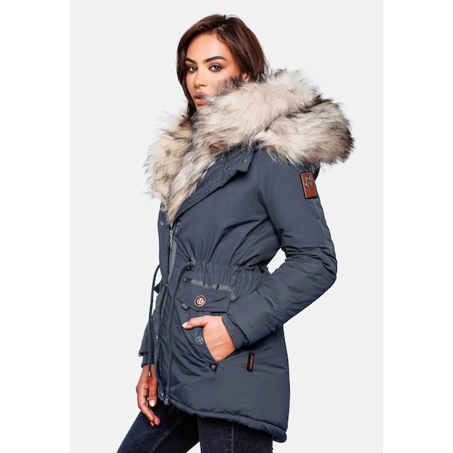 Navahoo Wintermantel »Sweety«, abgefahrener Winterparka m. 2 Kunstpelz- Kapuzen kaufen | BAUR