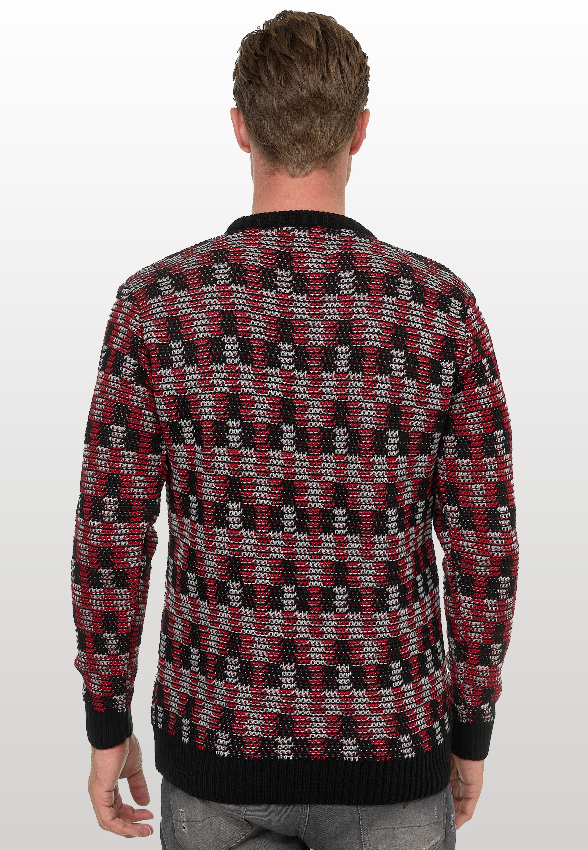 Rusty Neal Knit Sweater Black/Red XL 3