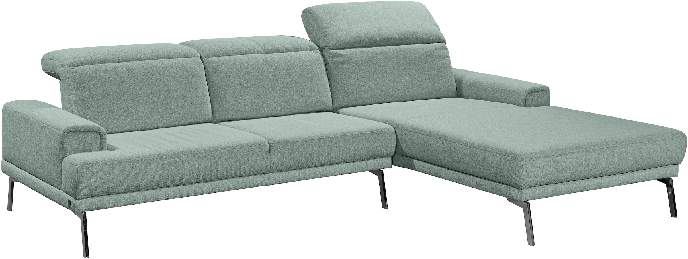 Musterring Ecksofa »MR 4580«, mit Kopf- und Sitztiefenverstellung, Metallfuß chrom, 288 x 193/220cm