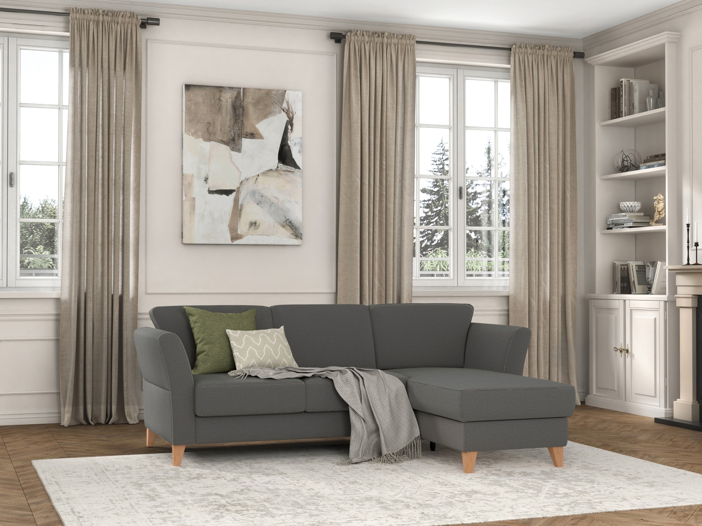 sit&more Ecksofa "Visby L-Form" Wahlweise mit Bettfunktion und Bettkasten, günstig online kaufen