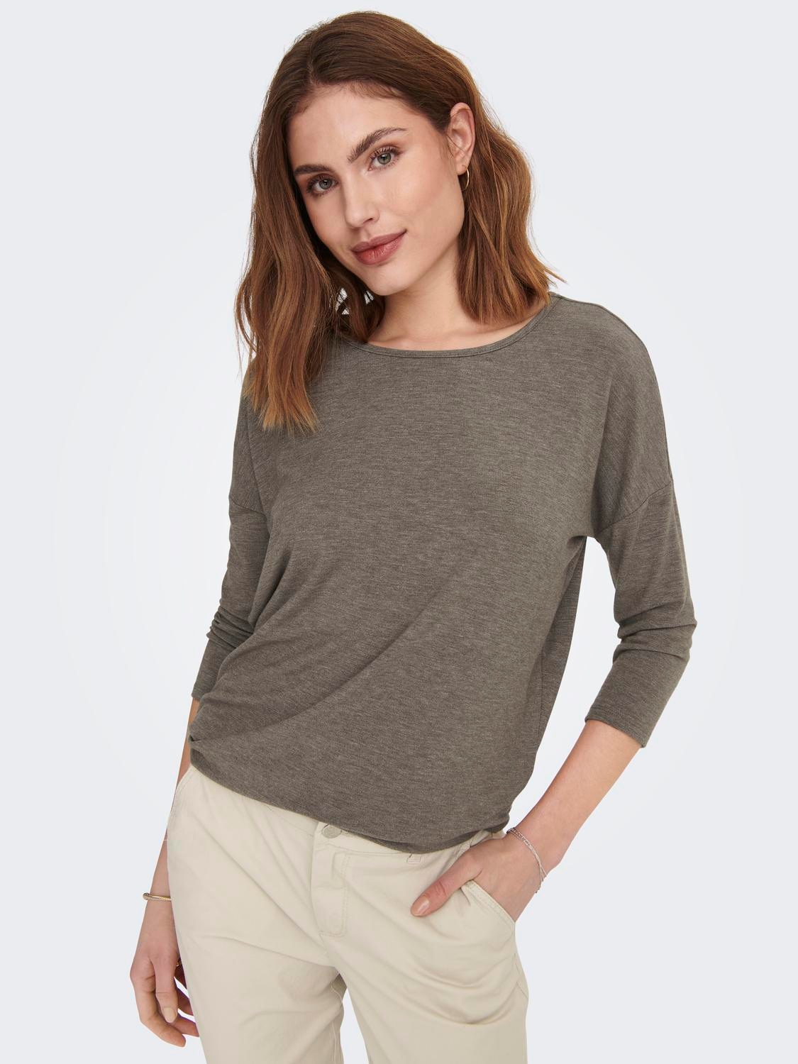 3/4-Arm-Shirt »ONLGLAMOUR 3/4 TOP JRS NOOS«, in lässiger Oversize-Form