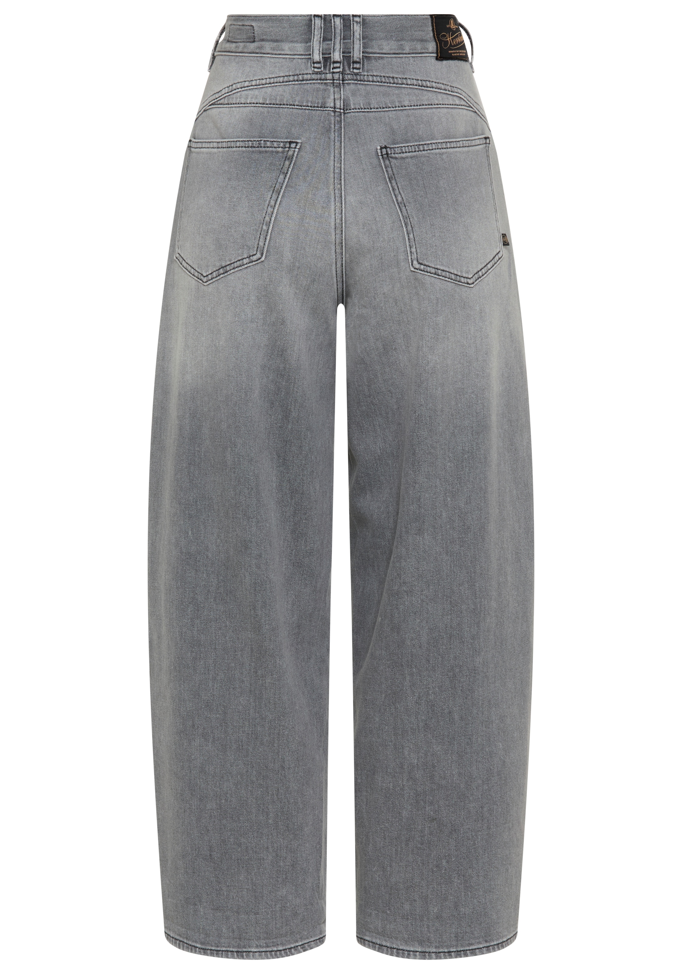 Herrlicher 5-Pocket-Jeans »Barrow Denim Grey Light Stretch« Barrel Fit mit hohem Bund