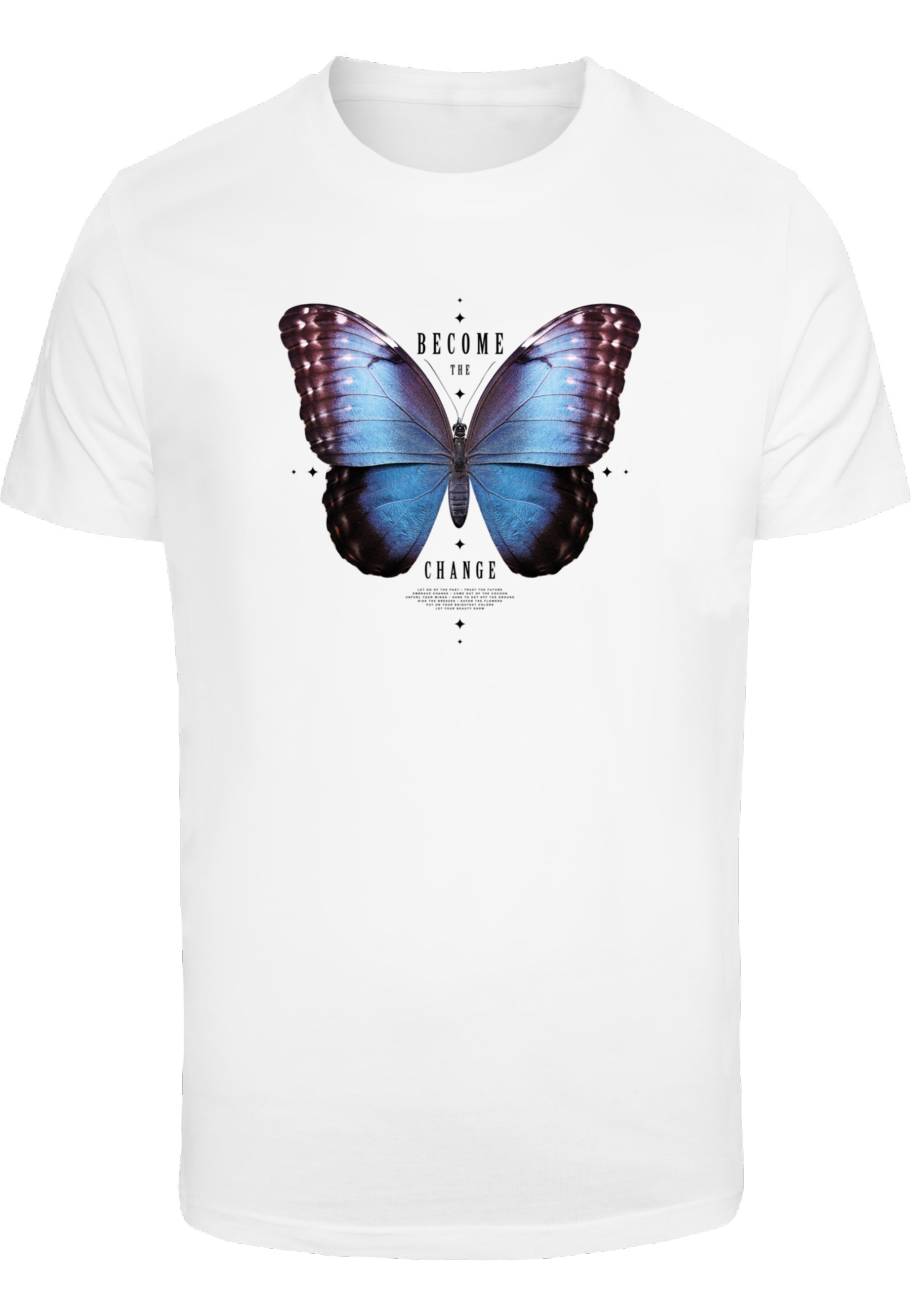 MisterTee T-Shirt "MisterTee Herren Become the Change Butterfly Tee" 1 Stk.