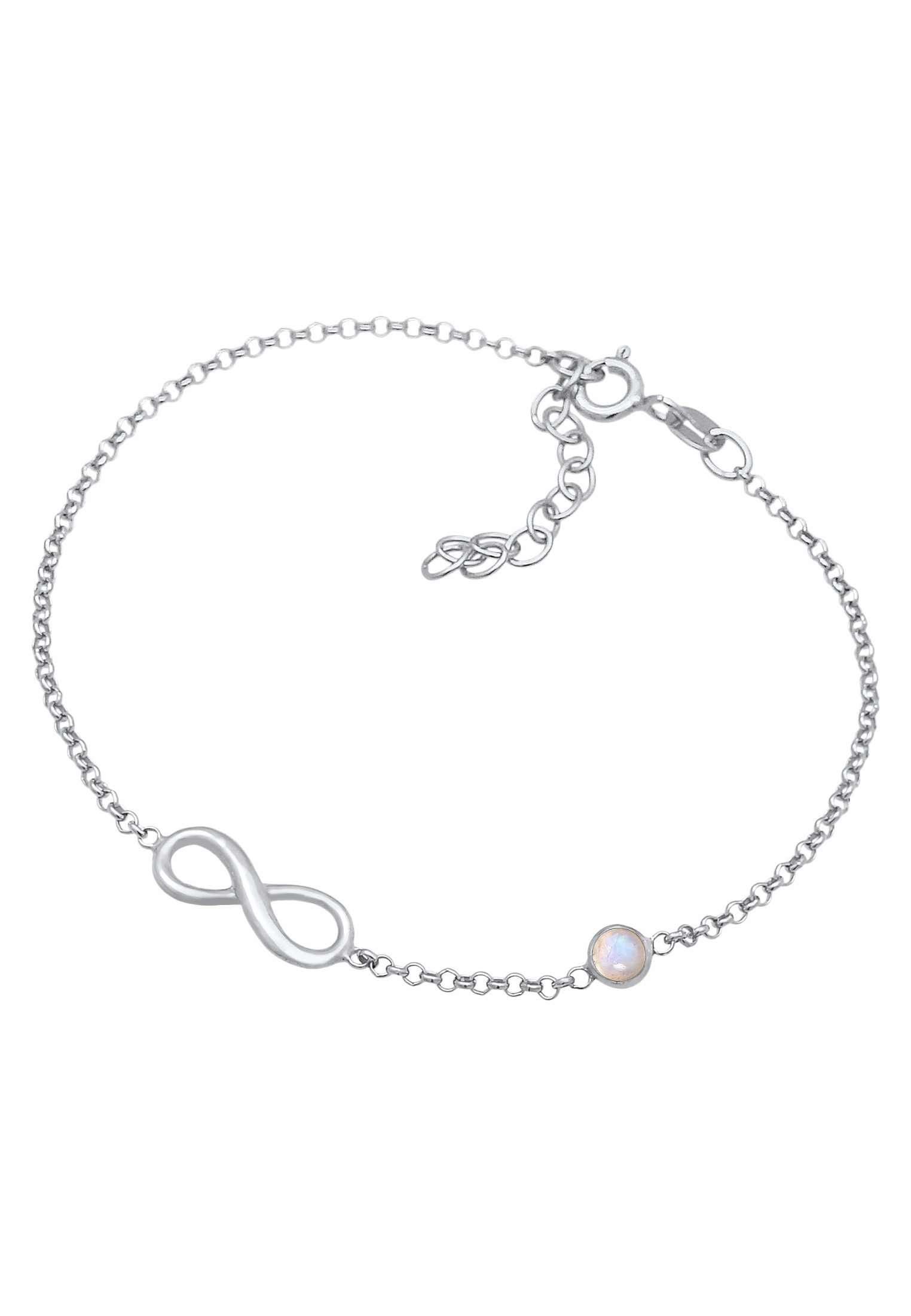Elli Armband »Infinity Unendlich Zeichen Mondstein 925 Silber«