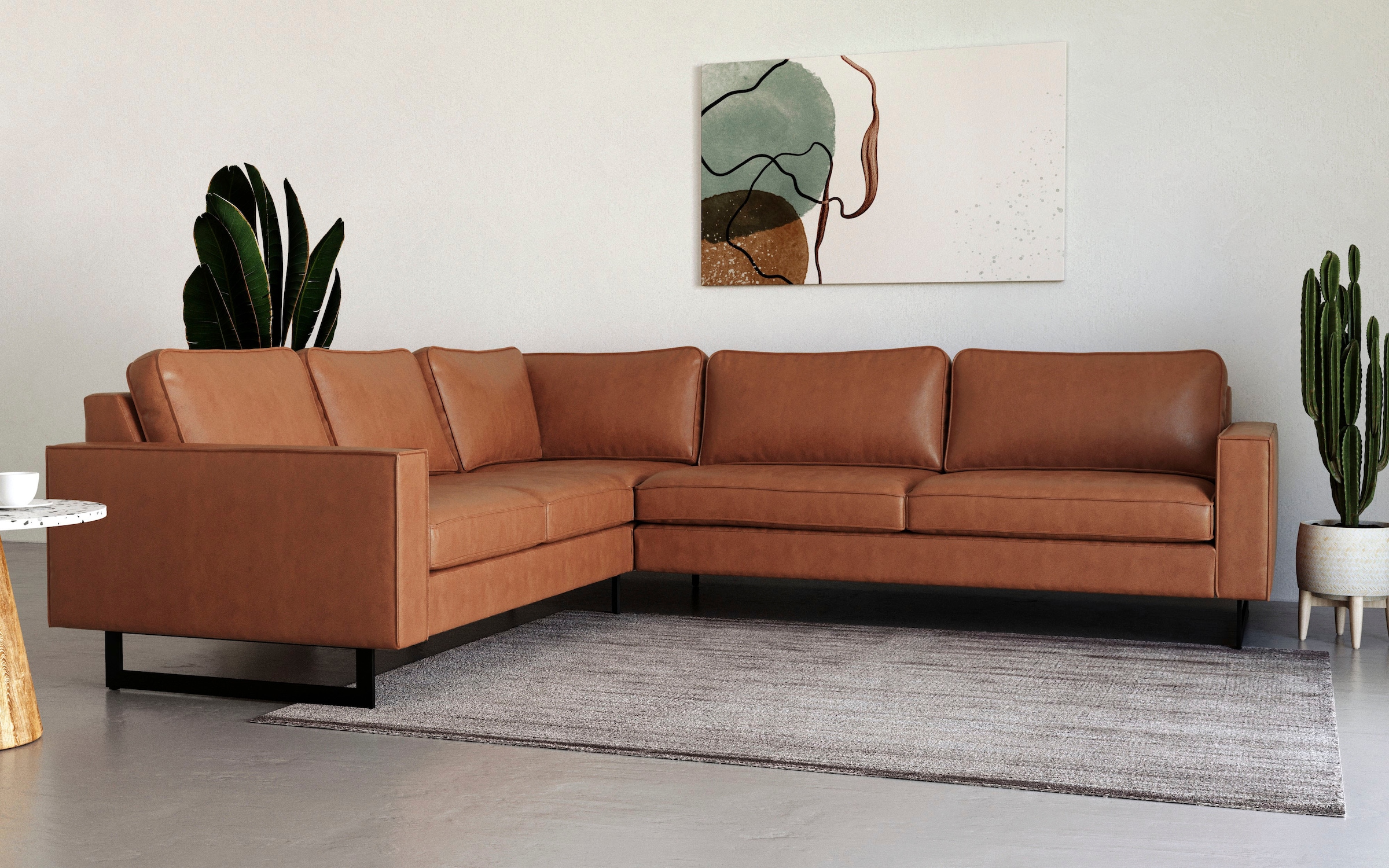 Ecksofa »Pinto, 250/290 cm, langer Schenkel, XXL, Ottomane«, Cord, Feincord,...