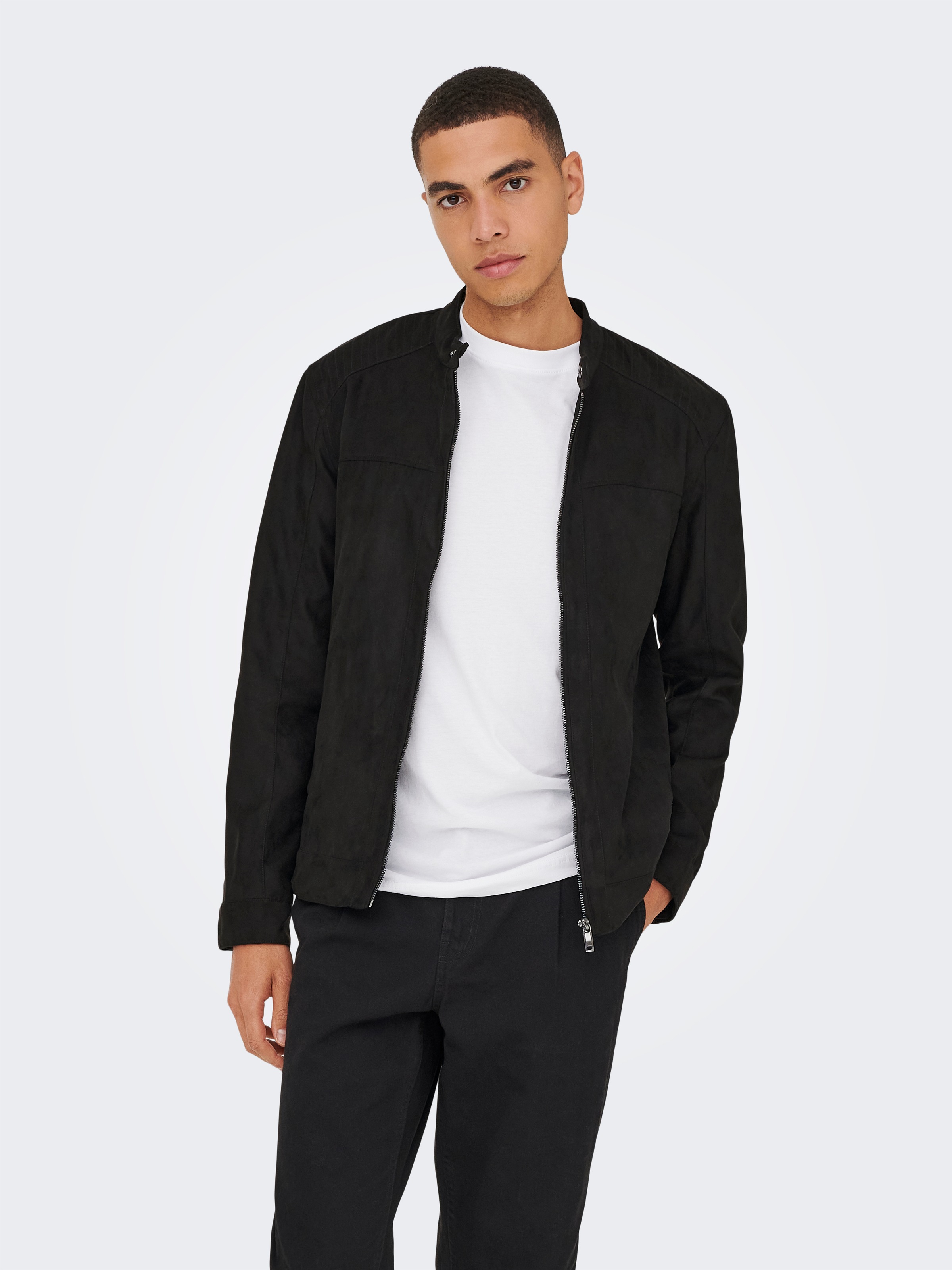 ONLY & SONS Bomberjacke "ONSMIKE FAKE SUEDE JACKET OTW", ohne Kapuze günstig online kaufen