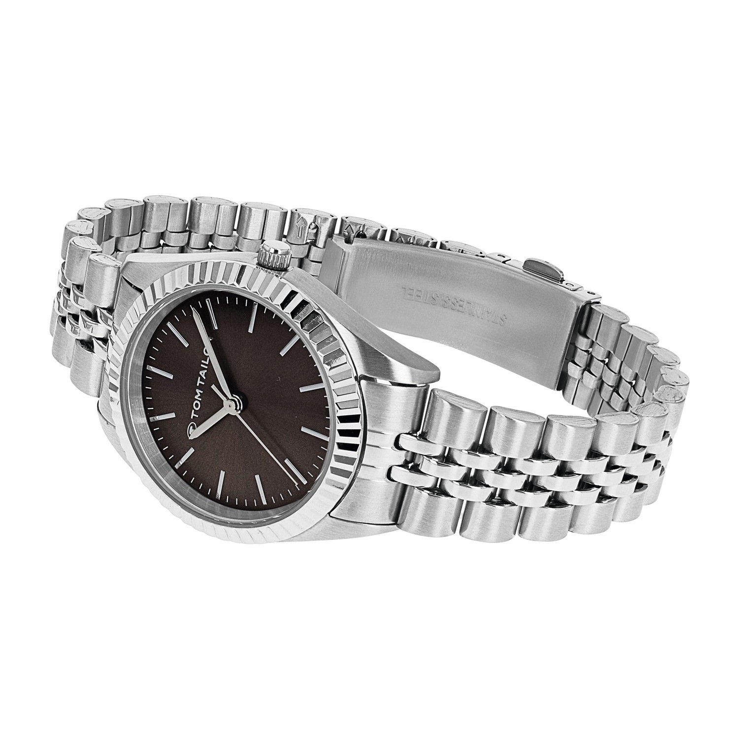 TOM TAILOR Quarzuhr Armbanduhr, Damenuhr, Edelstahlarmband, analog