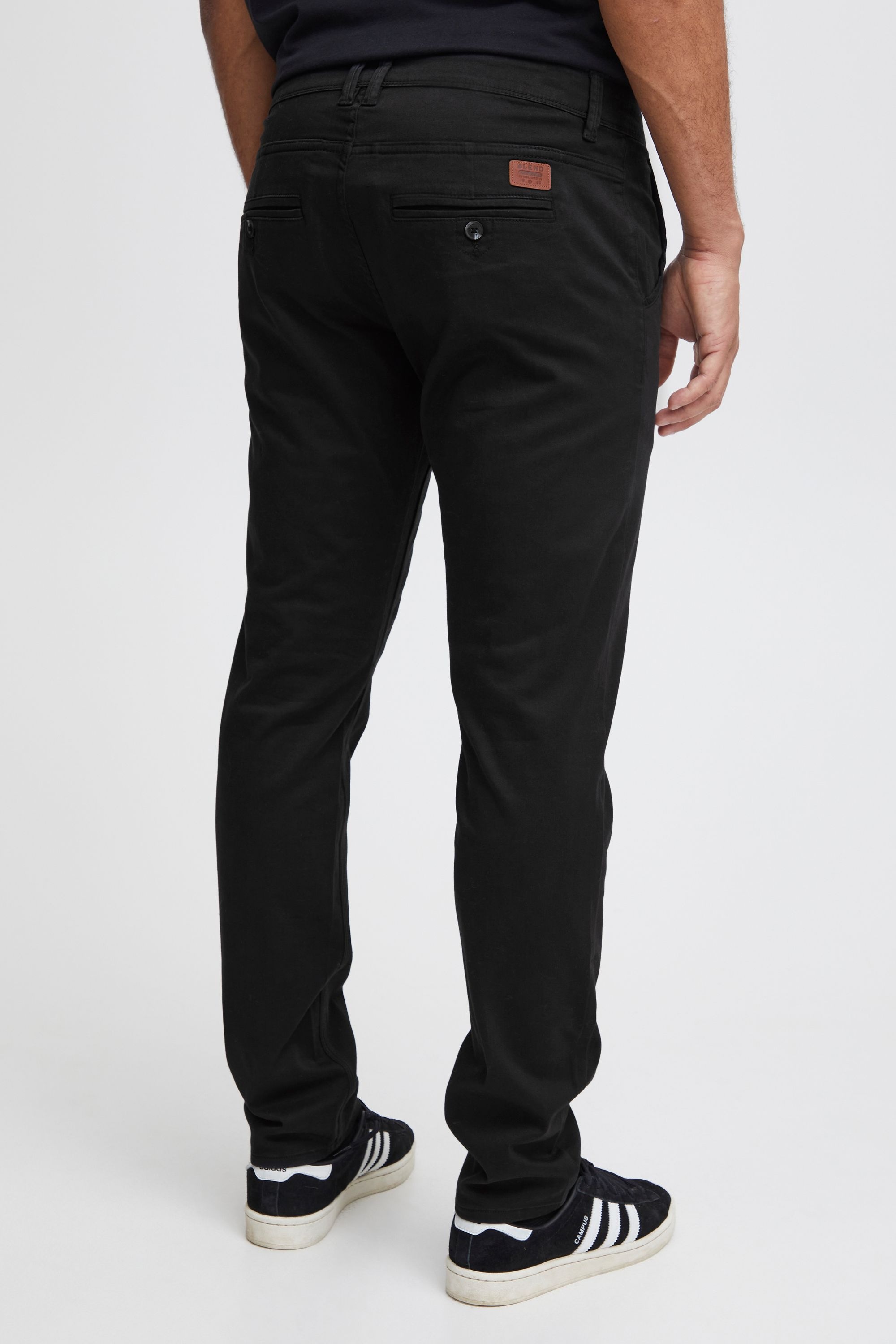 Chinohose BLEND "BHTrompo", Herren, Gr. 36, Länge 30, schwarz, Web, 98% Baumwolle, 2% Elasthan, unifarben, regular fit normal, Hosen Chinohose, Klassische Chinohose 3