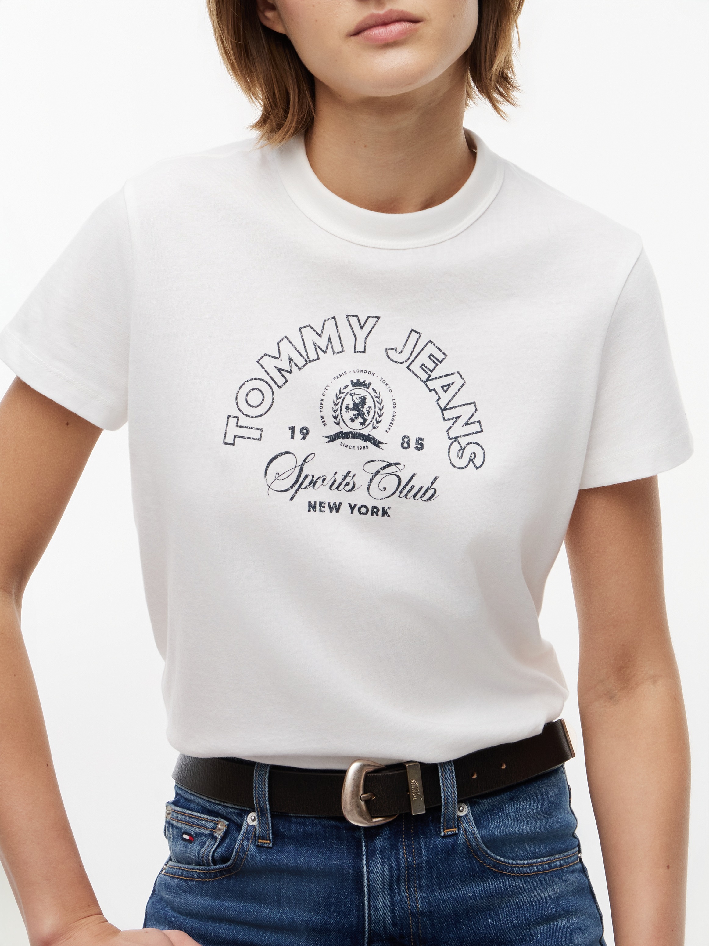 Tommy Jeans Kurzarmshirt »TJW REG HERITAGE LOGO SS TEE« Baumwolle, regular fit