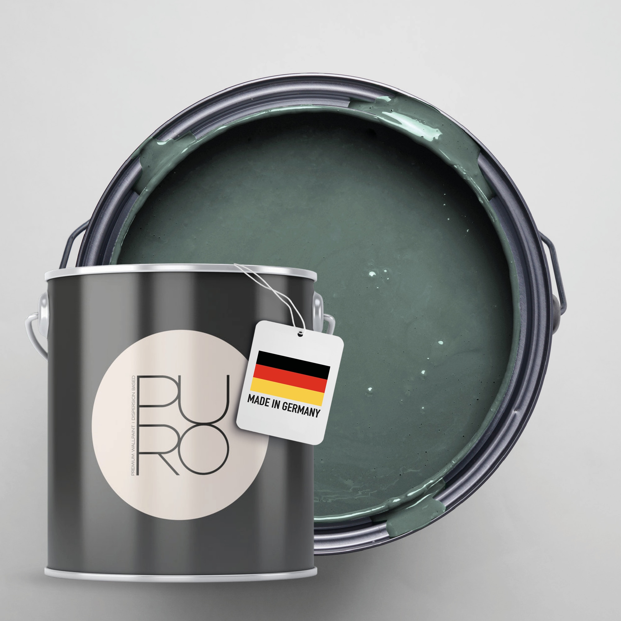 A.S. Création Wandfarbe "Premium Innenwandfarbe PURO Tuchmatt soft green" ideal für Wohnzimmer, Schlafzimmer, Flur und Küche, Farbwelt Grün