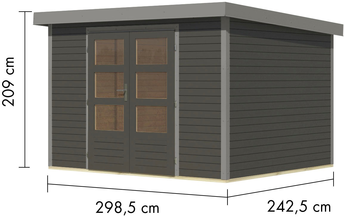 Karibu Gartenhaus »Jupiter 5 B«, in verschiedenen Farben