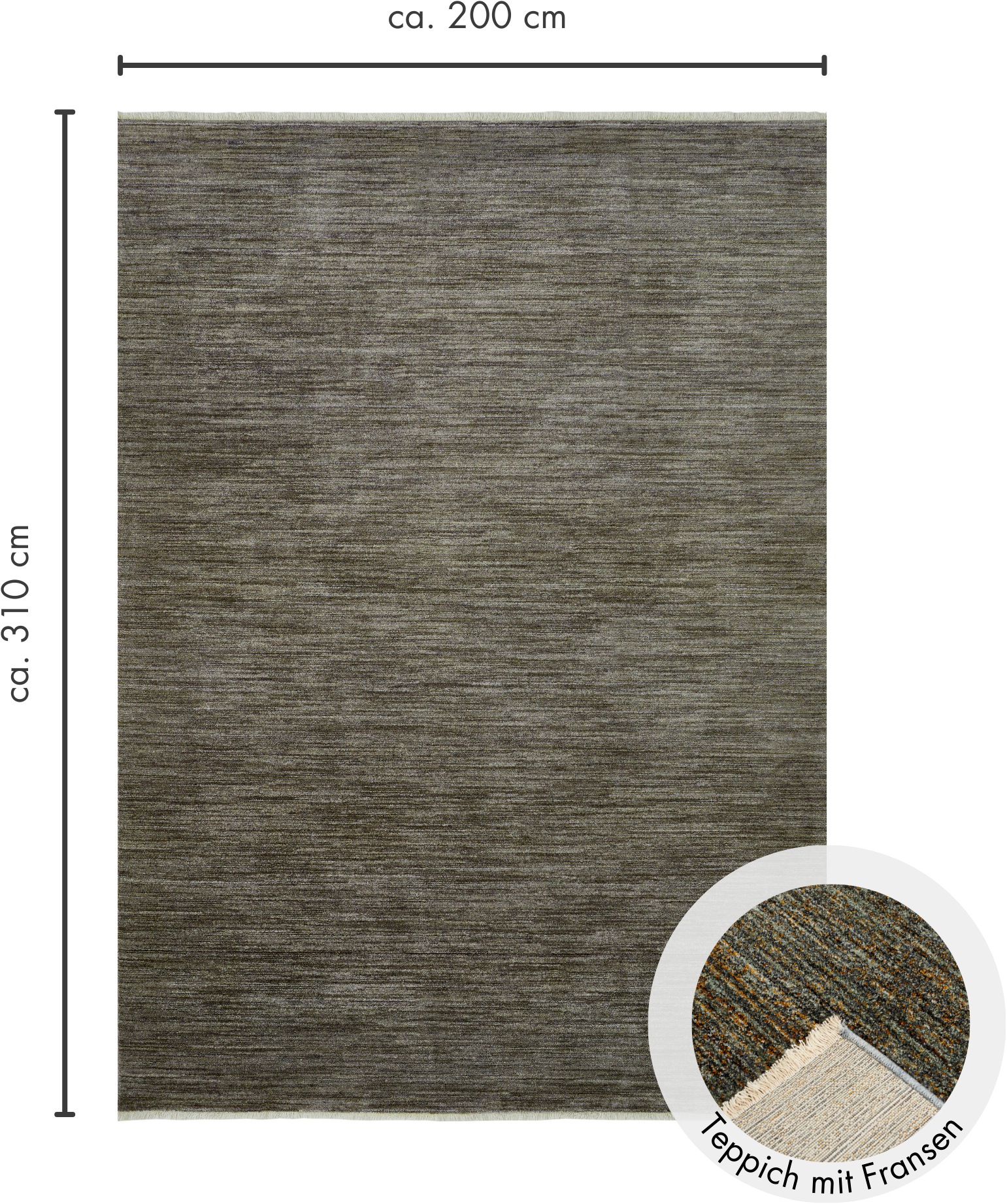LUXOR living Teppich »Rocco«, rechteckig, 11 mm Höhe, Vintage-Look, verschiedene Designs, mit Fransen, Wohnzimmer