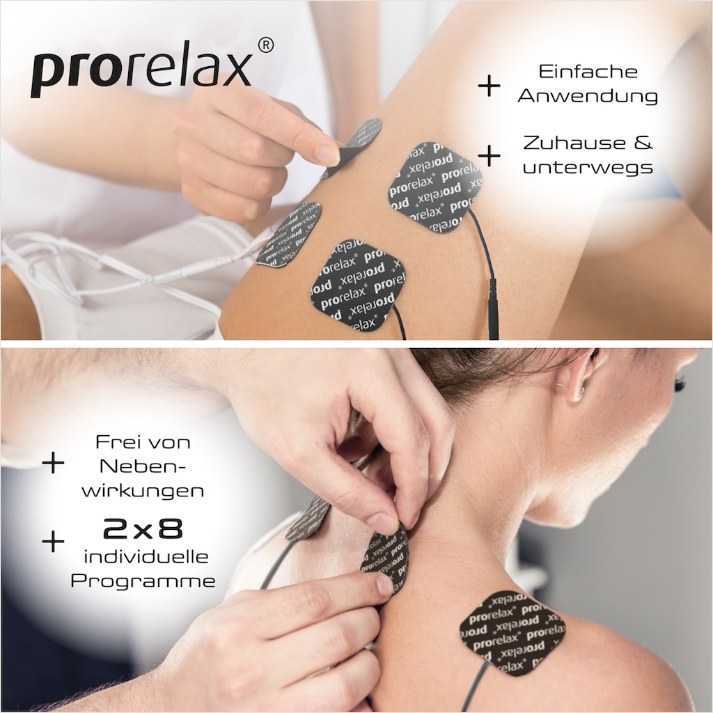 prorelax TENS-EMS-Gerät »DUO Comfort Blackline - 2 Therapien mit einem Gerät«