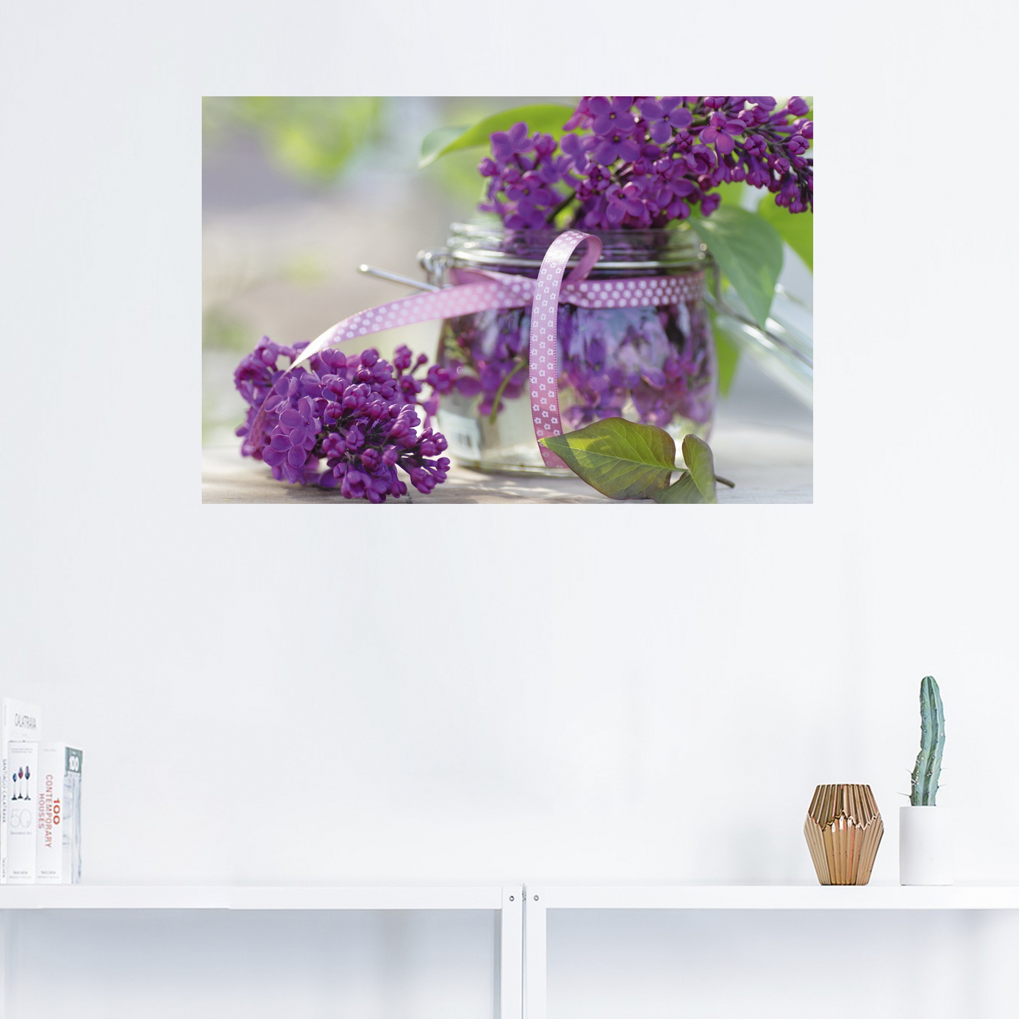 Artland Wandbild "Flieder Strauss", Blumen, (1 St.), als Leinwandbild, Post günstig online kaufen