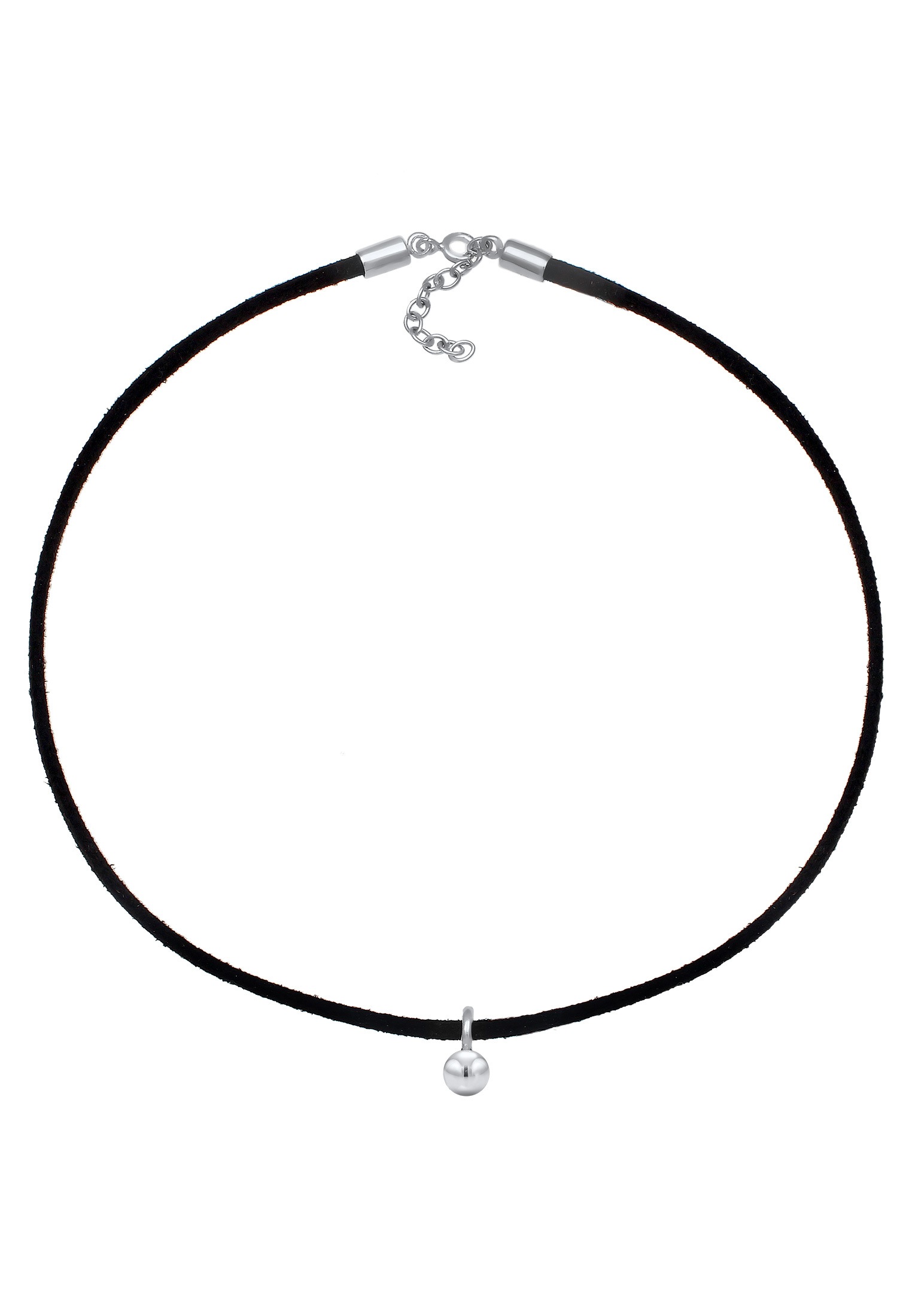 Elli Collier »Choker Velour Schwarz mit Anhänger Kugel Silber«