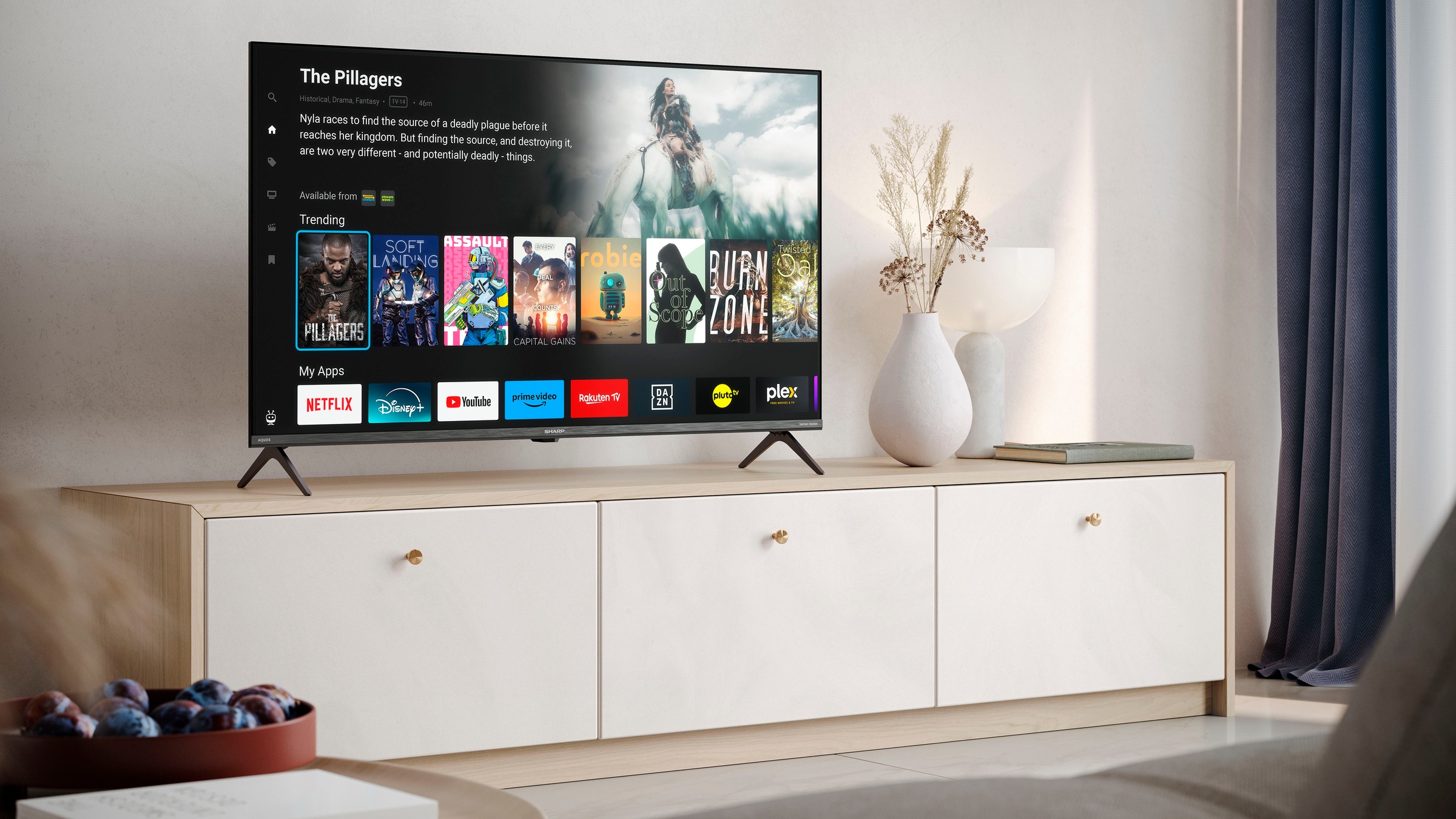 Sharp QLED-Fernseher »4T-C43GMx«, 4K Ultra HD, Smart-TV, 3.840 x 2.160 px Auflösung