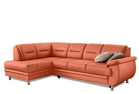 sit&more Ecksofa "Mailand L-Form, B: 250 cm, Komfortsitzhöhe 46 cm" optional Schlaffunktion, Eckcouch in Kunstleder & Stoff