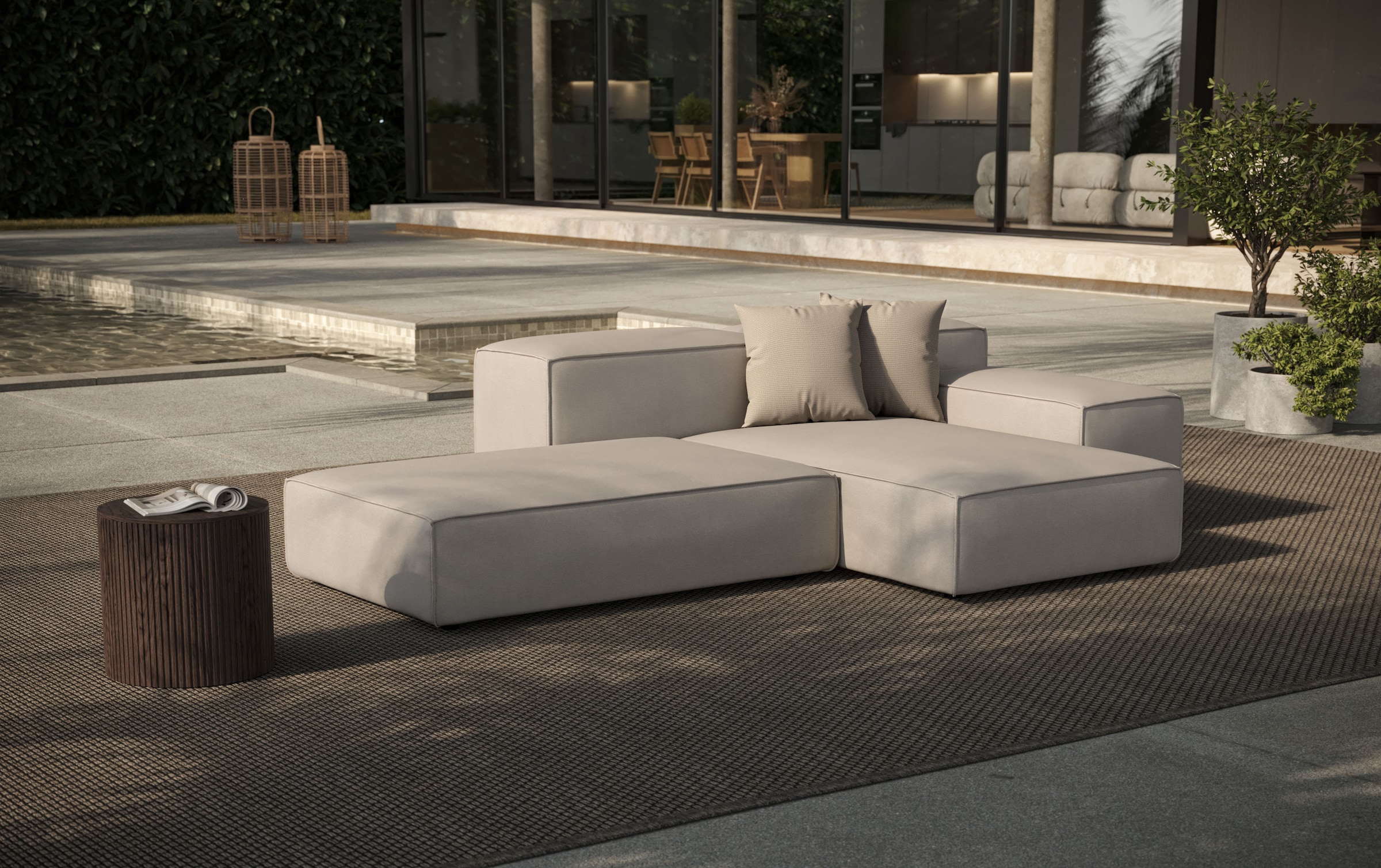 designwerk Big-Sofa "Puzzle, Designsofa für Indoor und Outdoor, bequem, modular", wasserabweisend und strapazierfähig