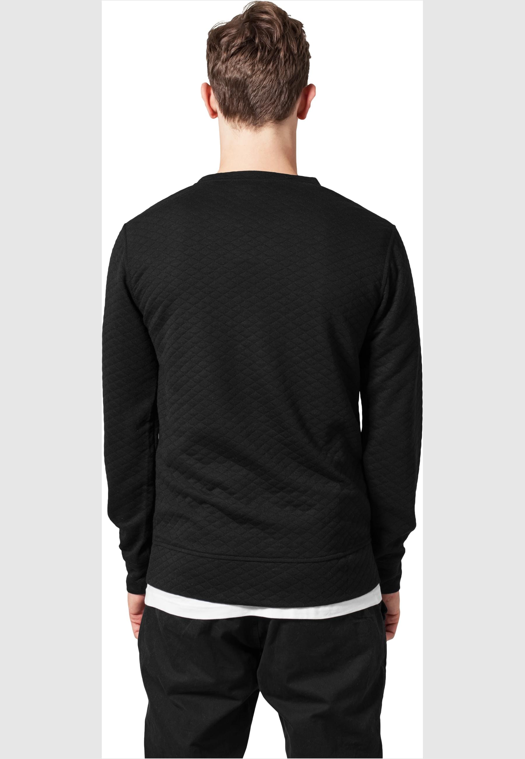 URBAN CLASSICS Rundhalspullover »Urban Classics Herren Diamond Quilt Crewneck« 1 Stk.