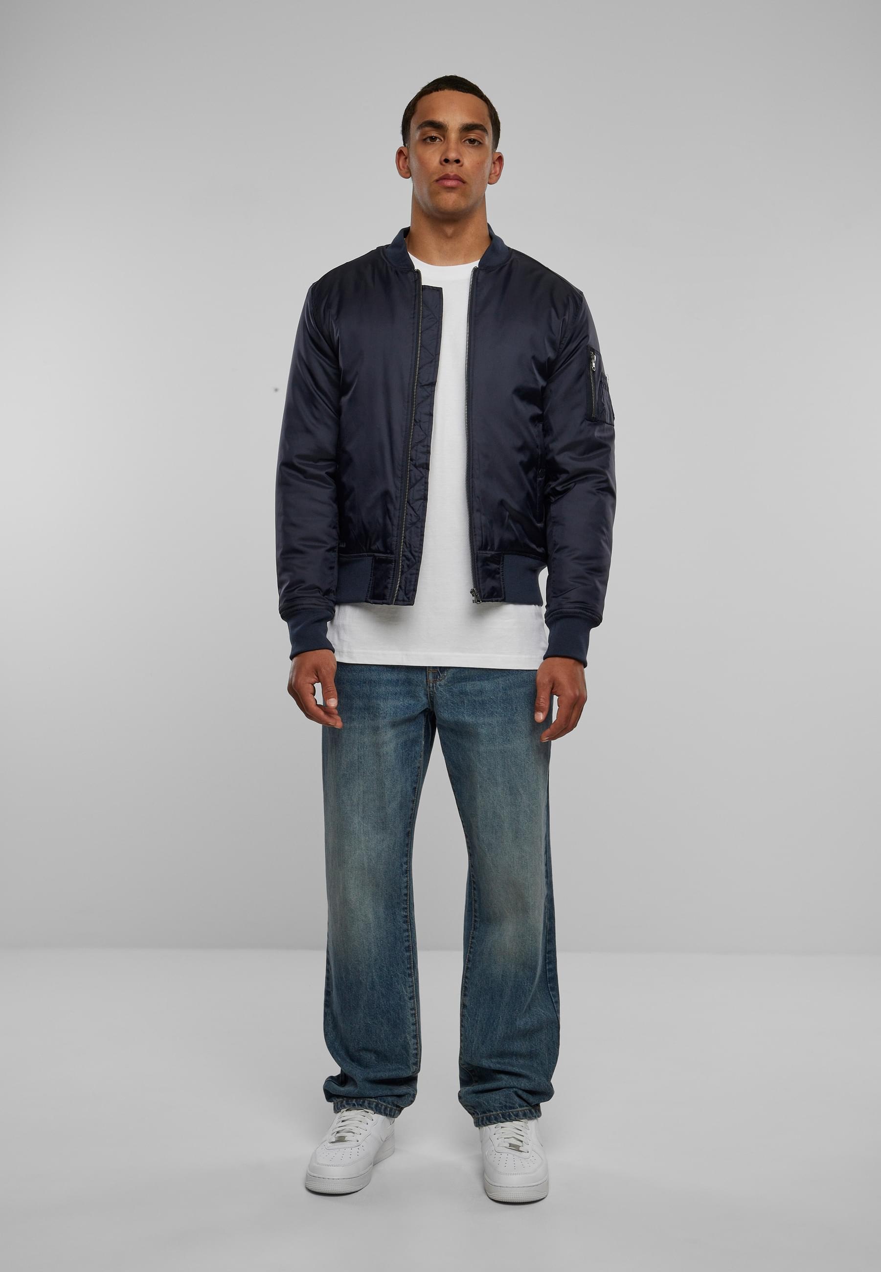 URBAN CLASSICS Anorak »Urban Classics Herren Basic Bomber Jacket«, (1 St.), ohne Kapuze