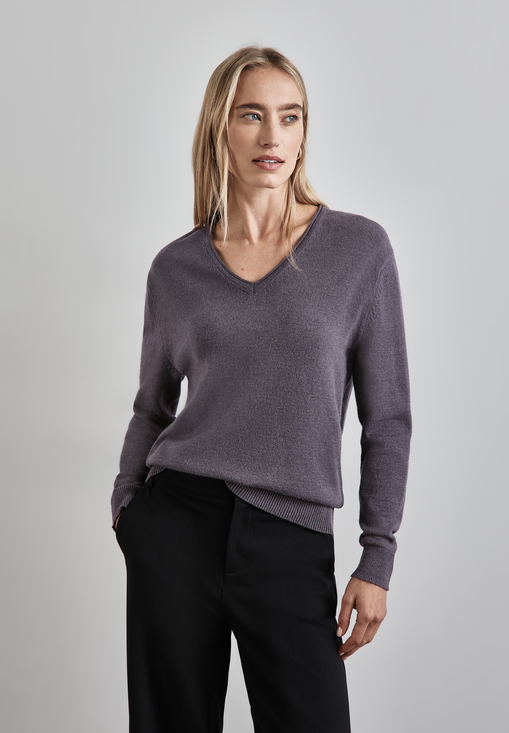 STREET ONE Strickpullover, mit V-Ausschnitt günstig online kaufen